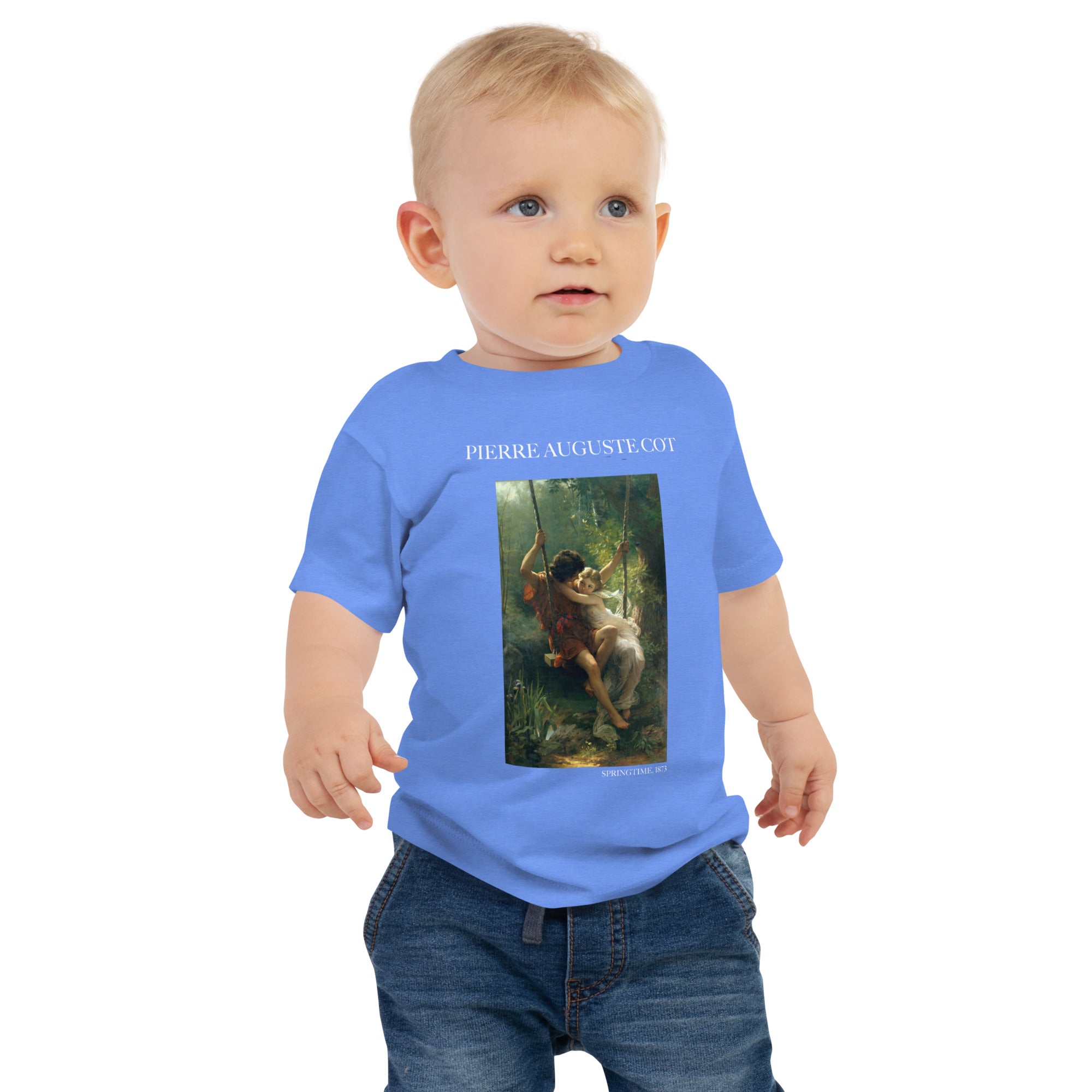 Pierre Auguste Cot 'Springtime' Famous Painting Baby Staple T-Shirt | Premium Baby Art Tee