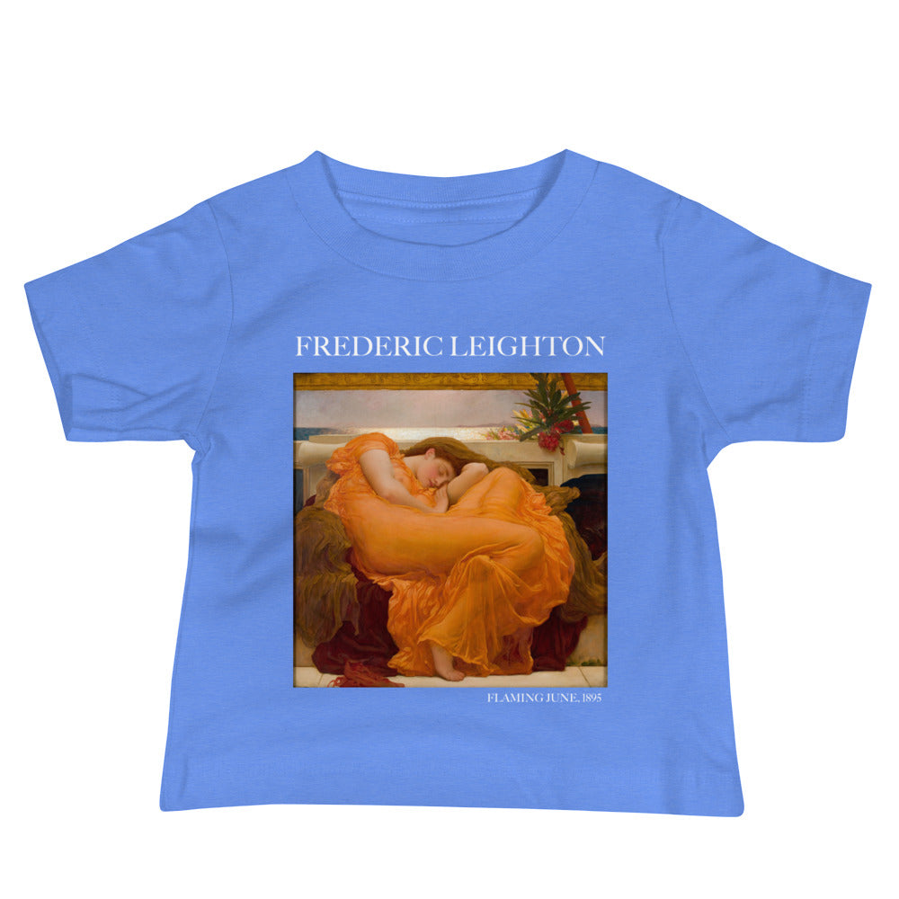 Frederic Leighton 'Flaming June' Famous Painting Baby Staple T-Shirt | Premium Baby Art Tee