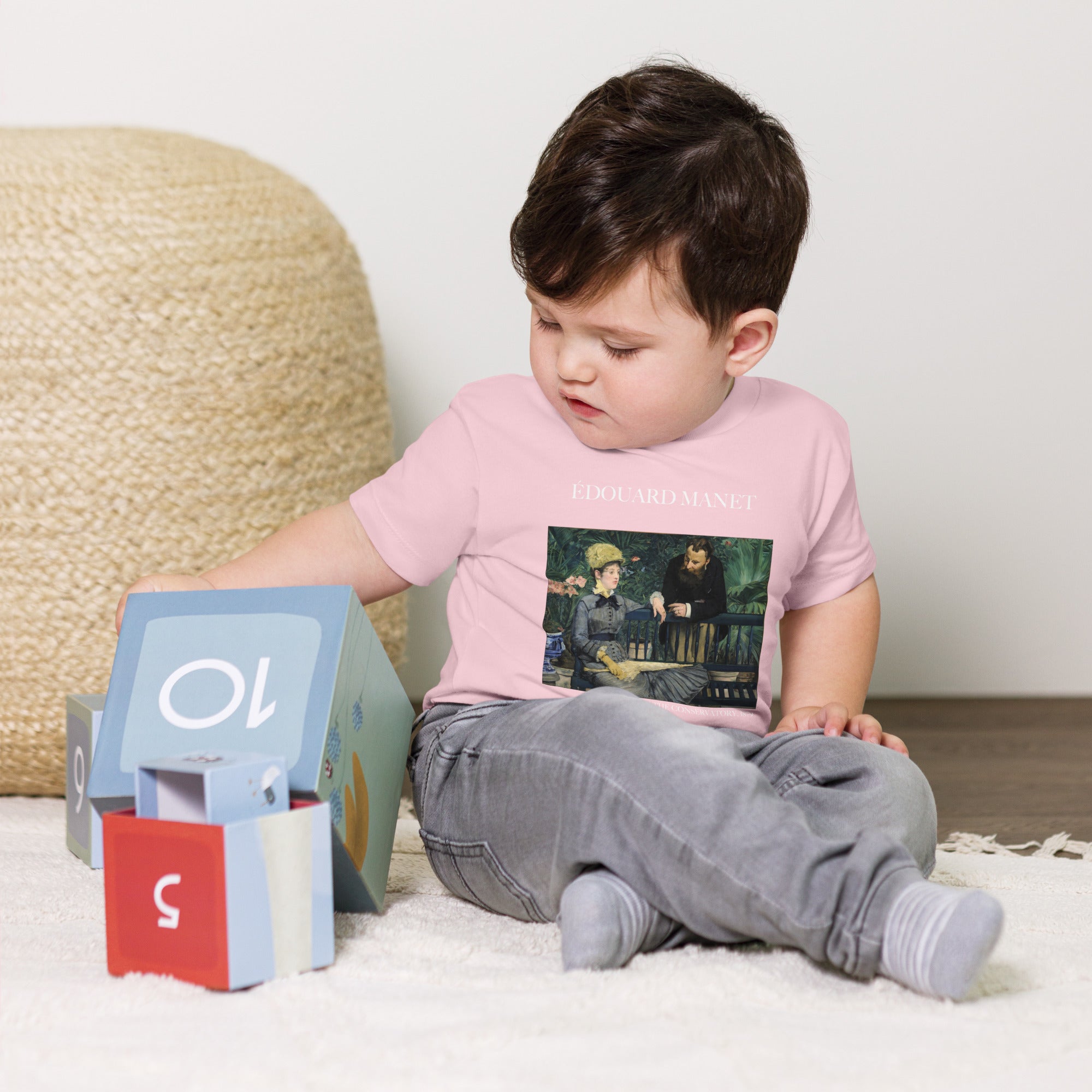 Édouard Manet 'In the Conservatory' Famous Painting Baby Staple T-Shirt | Premium Baby Art Tee