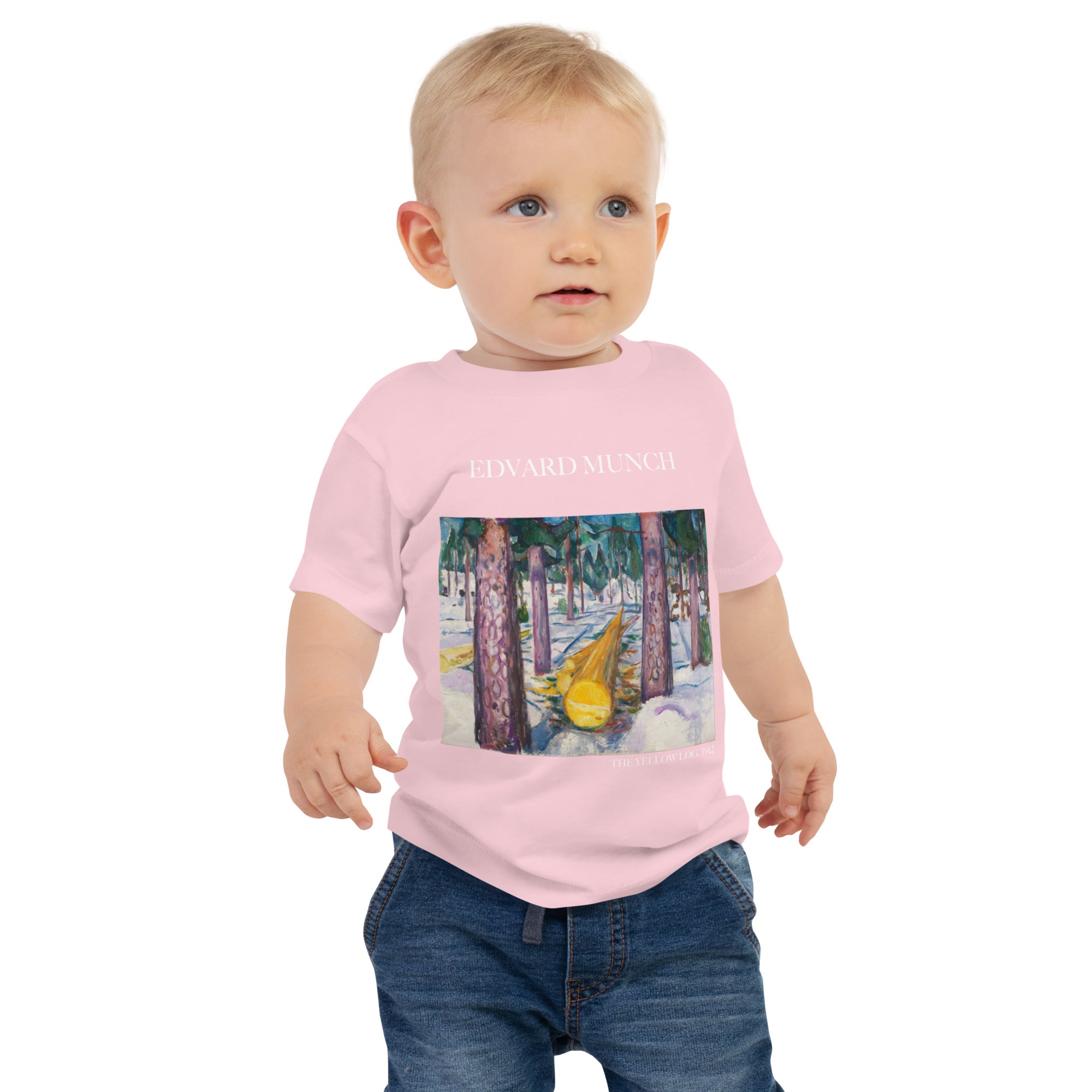 Edvard Munch 'The Yellow Log' Famous Painting Baby Staple T-Shirt | Premium Baby Art Tee