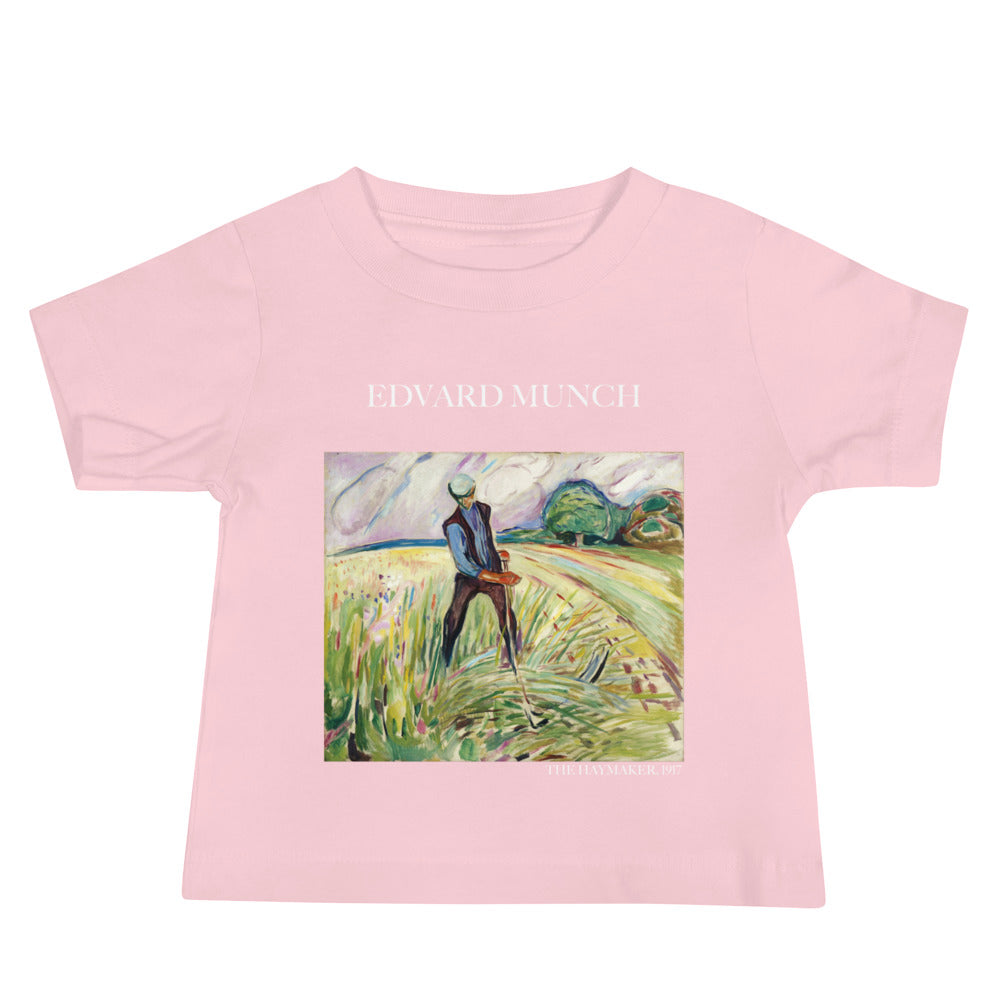 Edvard Munch „Der Heumacher“ Berühmtes Gemälde Baby Basic T-Shirt | Premium Baby Art T-Shirt