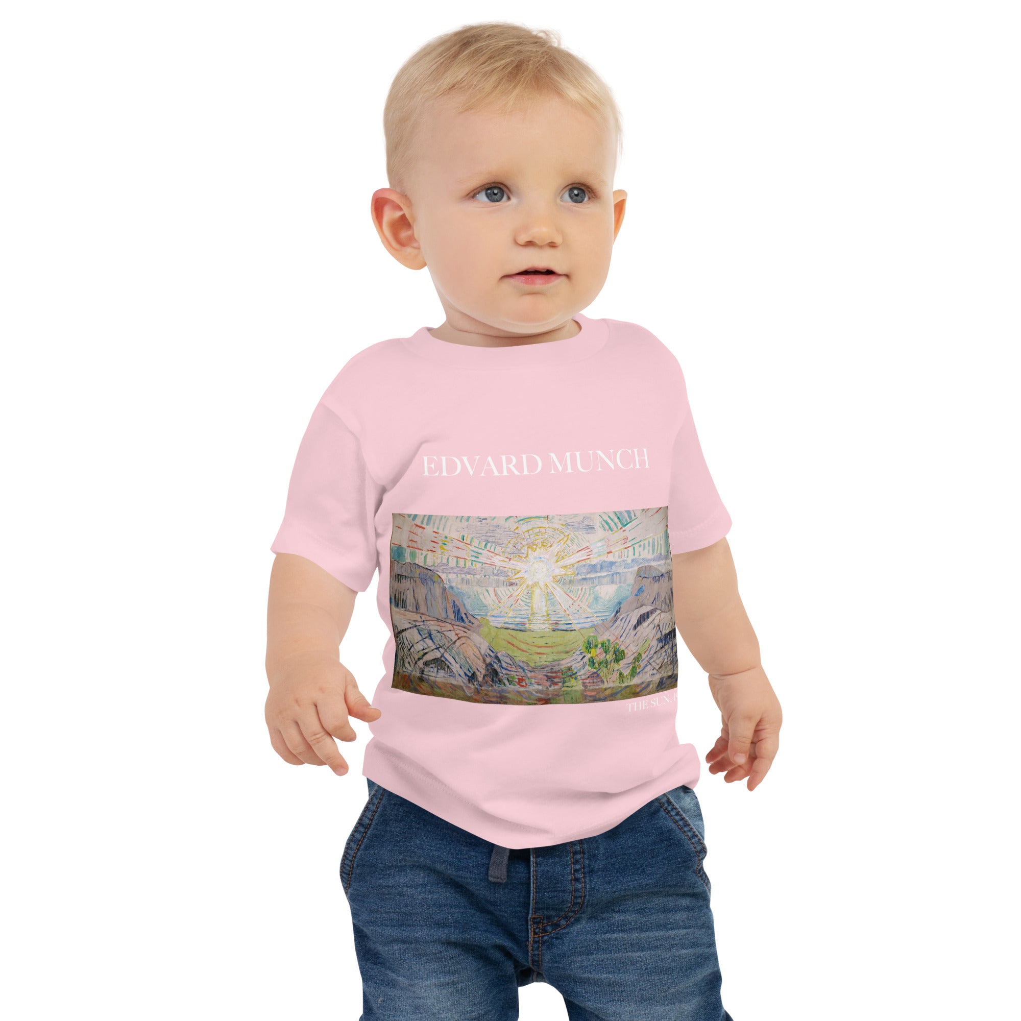 Edvard Munch 'The Sun' Famous Painting Baby Staple T-Shirt | Premium Baby Art Tee