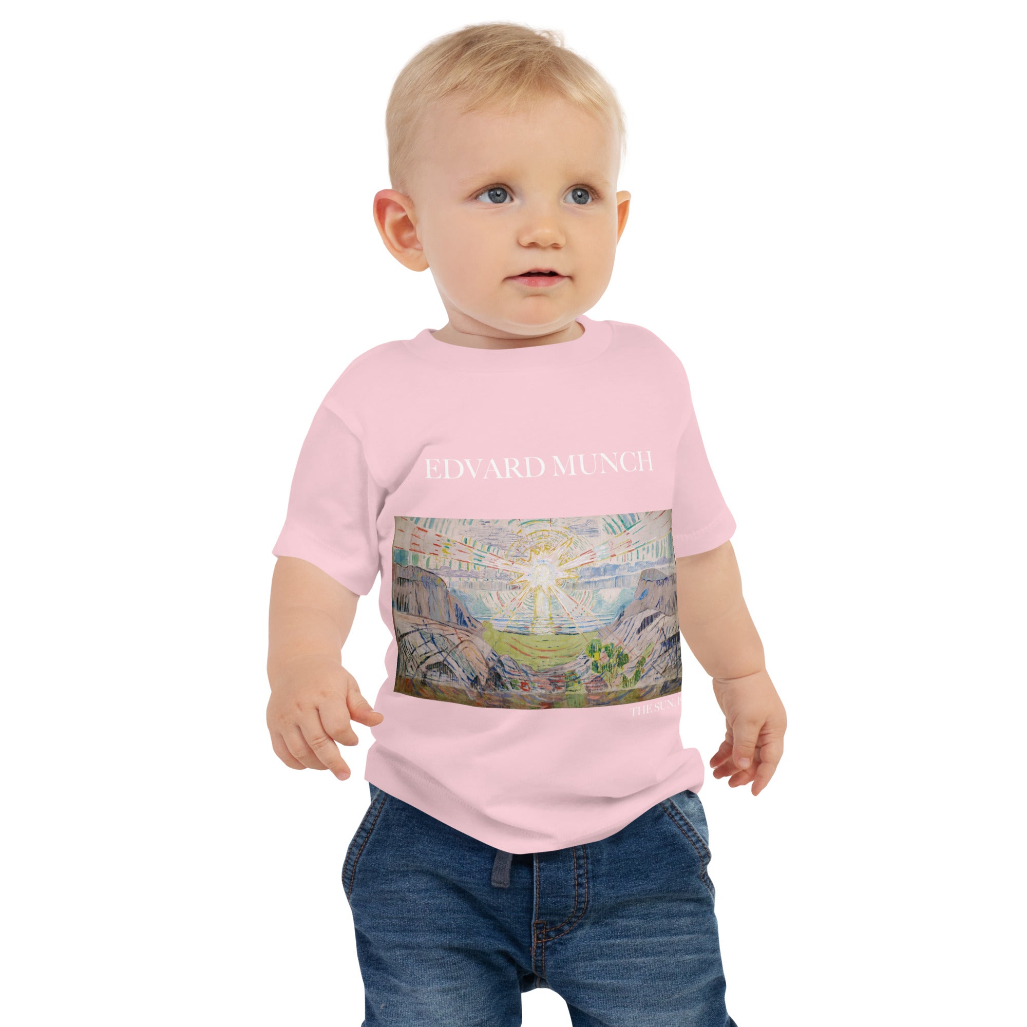 Edvard Munch „Die Sonne“ Berühmtes Gemälde Baby Basic T-Shirt | Premium Baby Art T-Shirt