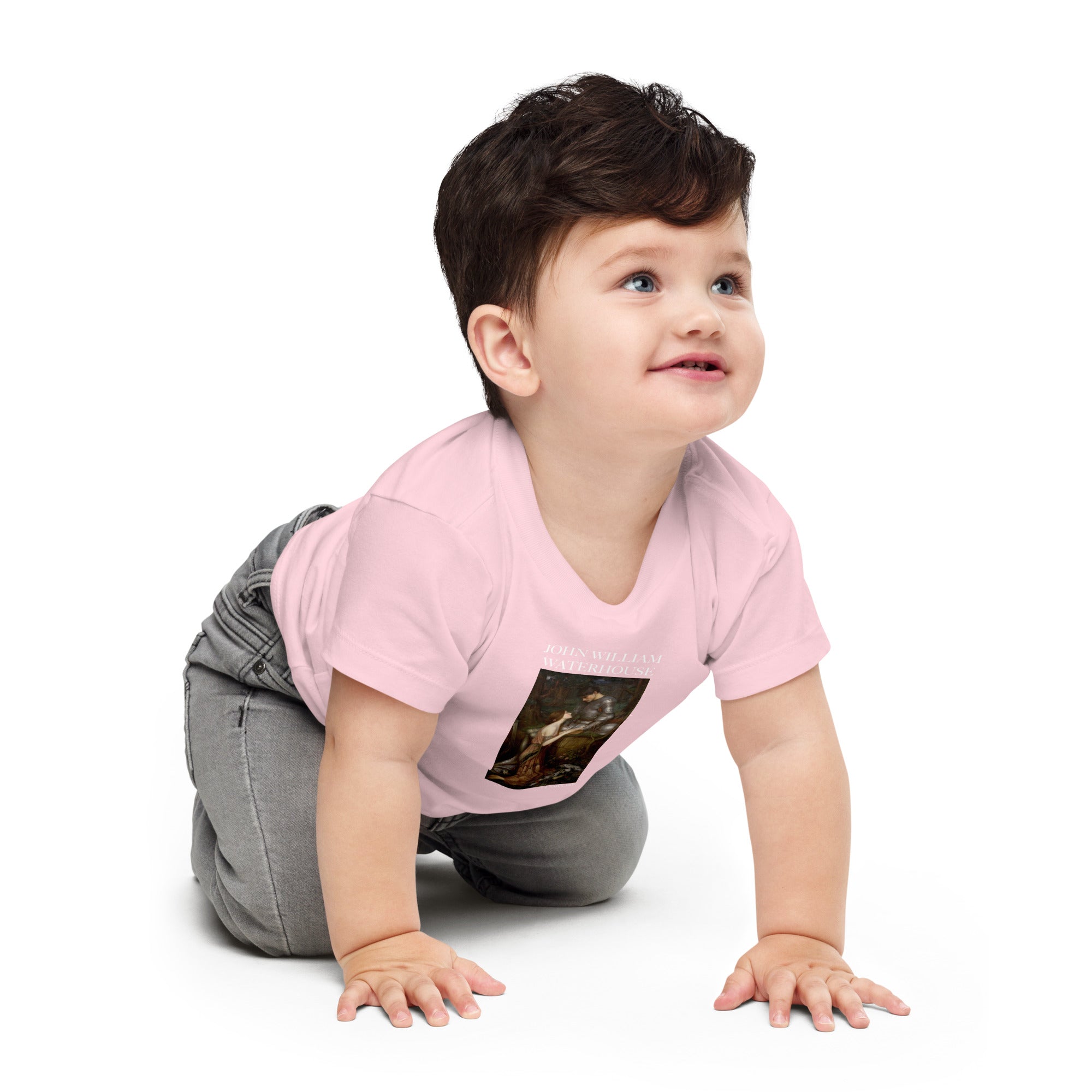John William Waterhouse 'Lamia' Famous Painting Baby Staple T-Shirt | Premium Baby Art Tee