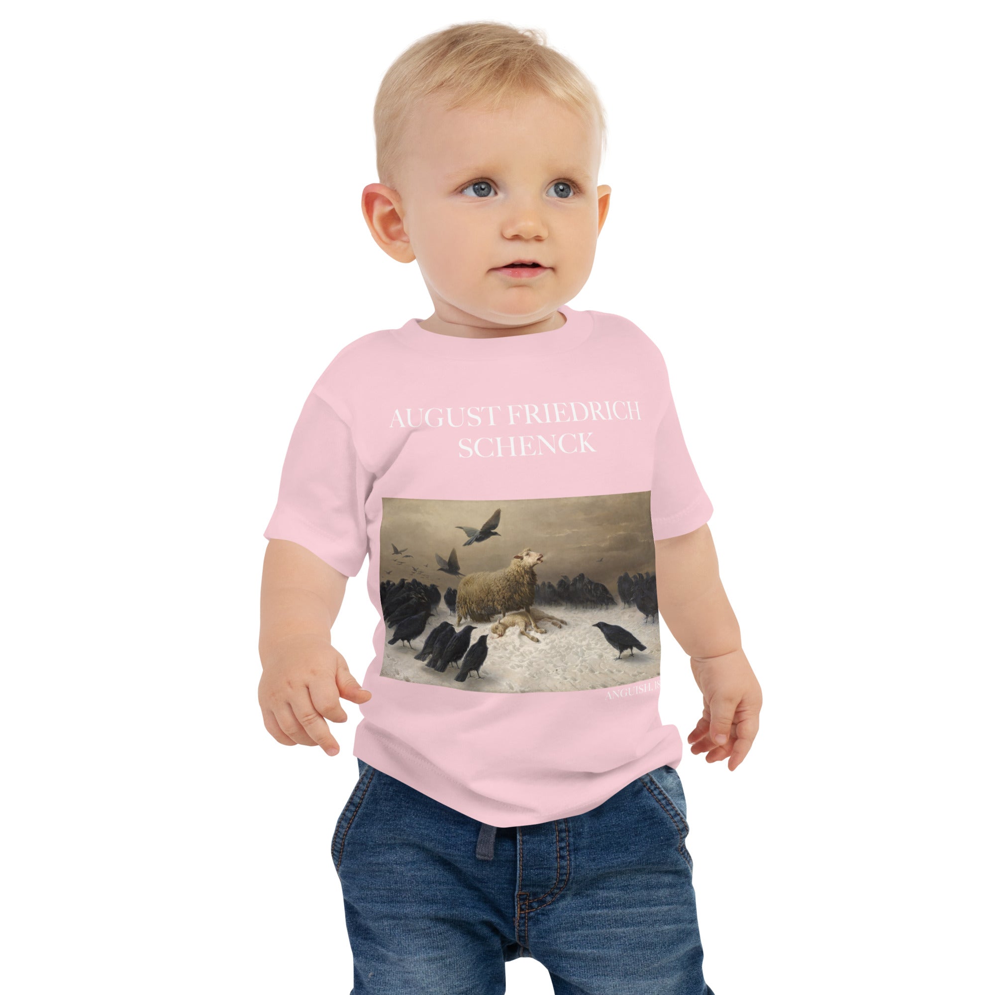 August Friedrich Schenck 'Angst' Berühmtes Gemälde Baby Staple T-Shirt | Premium Baby Art T-Shirt