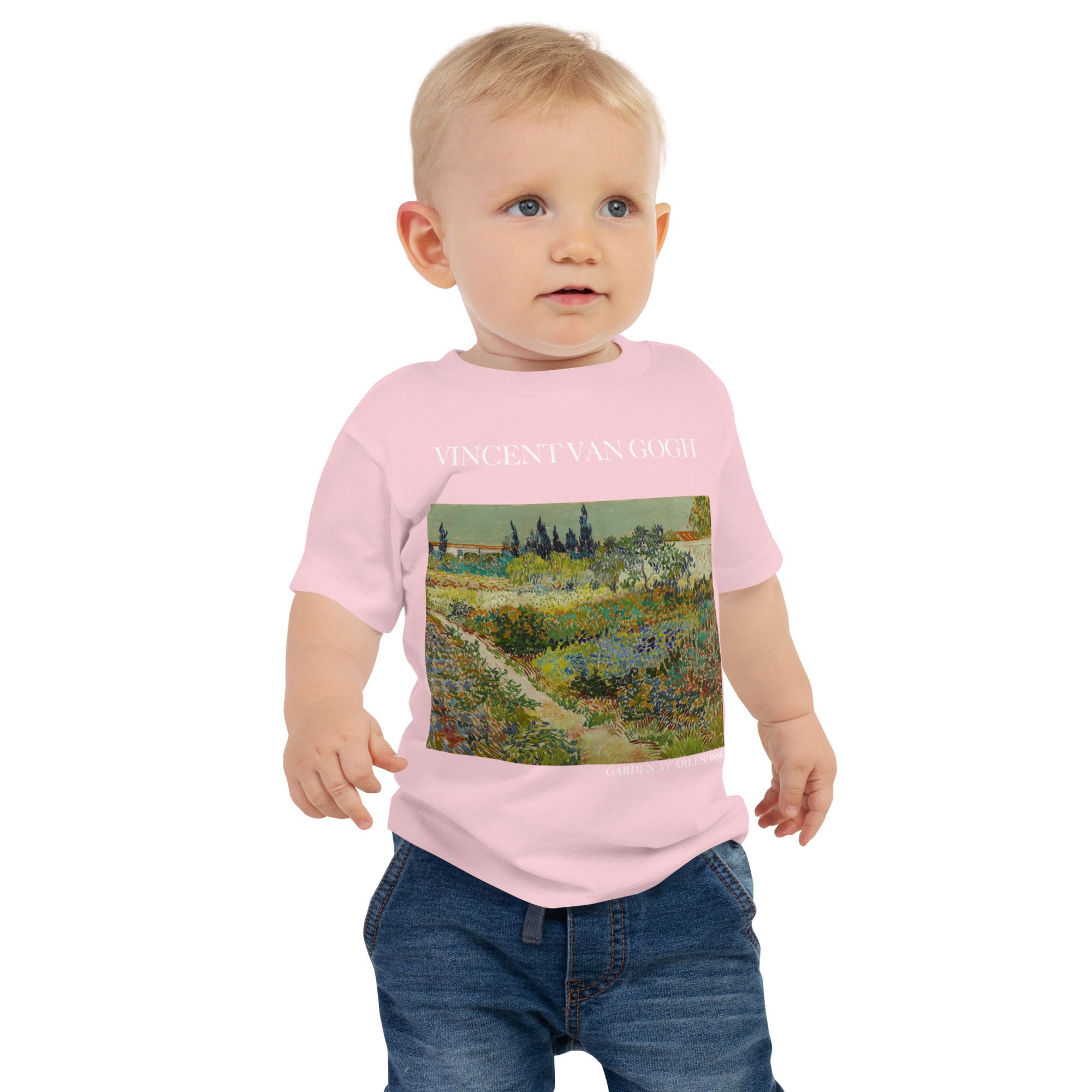 Vincent van Gogh 'Garden at Arles' Famous Painting Baby Staple T-Shirt | Premium Baby Art Tee