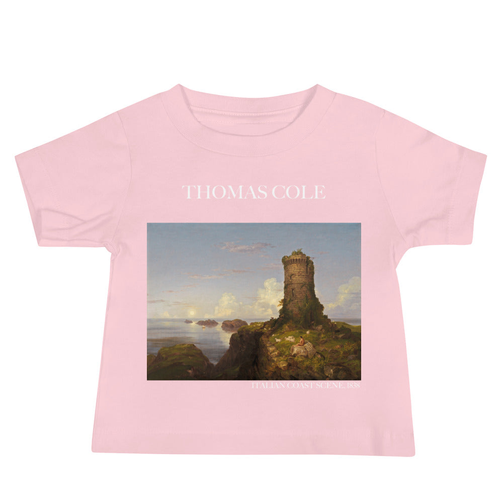 Thomas Cole 'Italian Coast Scene' Famous Painting Baby Staple T-Shirt | Premium Baby Art Tee