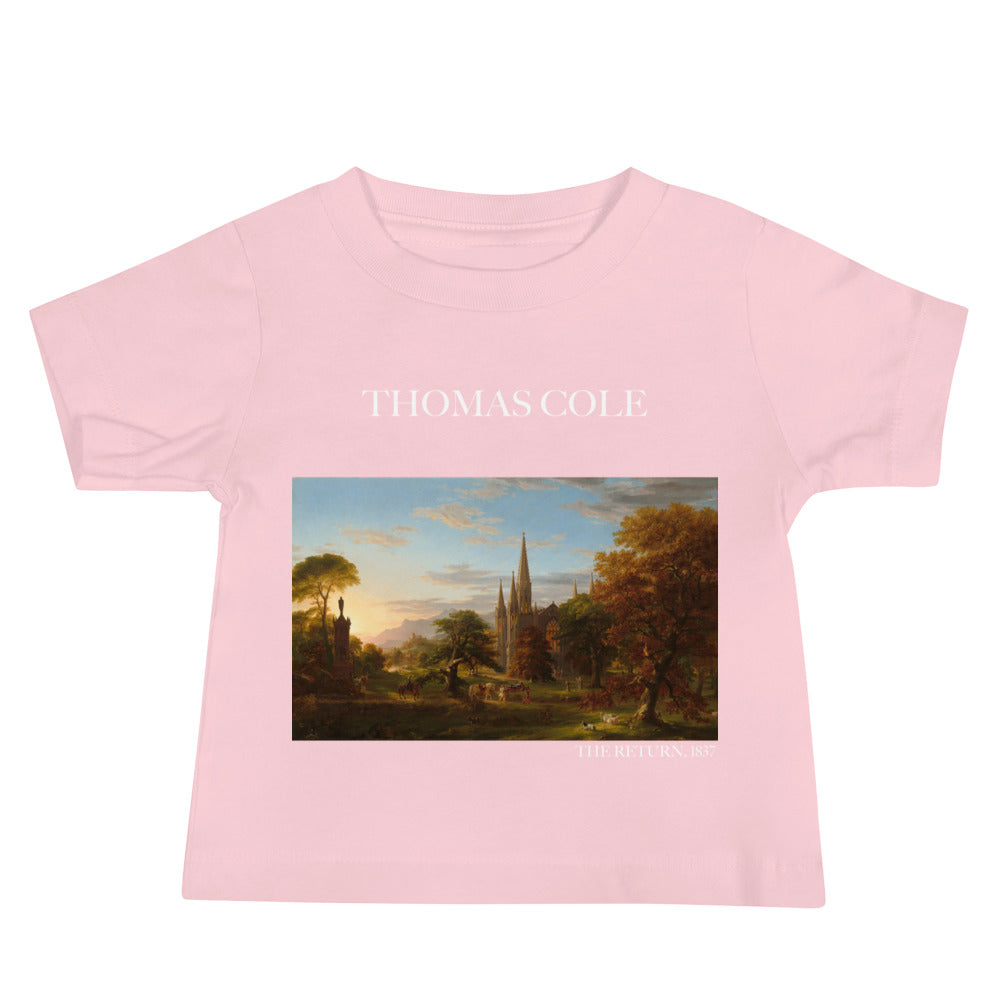 Thomas Cole „Die Rückkehr“ Berühmtes Gemälde Baby Grundausstattung T-Shirt | Premium Baby Art T-Shirt