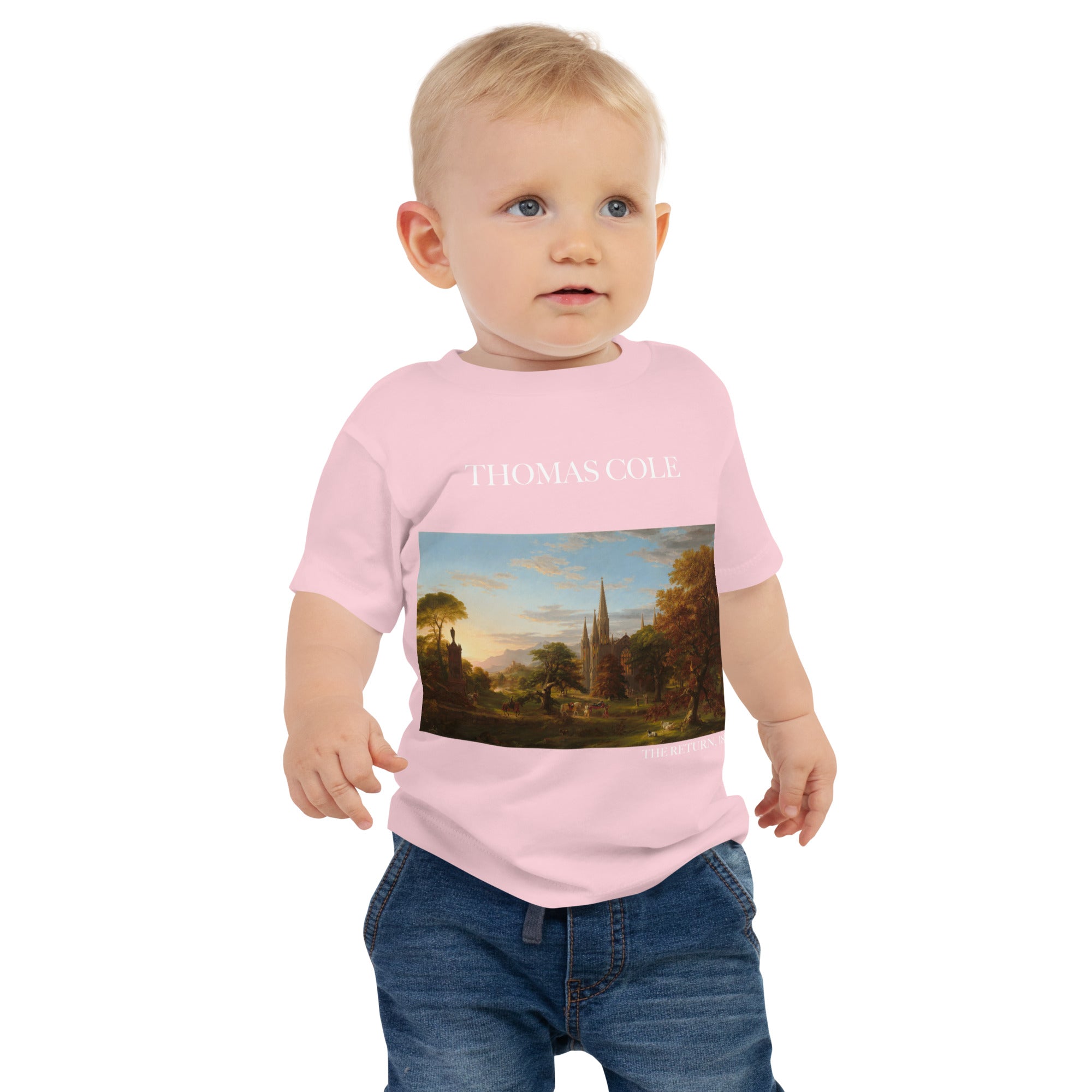 Thomas Cole „Die Rückkehr“ Berühmtes Gemälde Baby Grundausstattung T-Shirt | Premium Baby Art T-Shirt