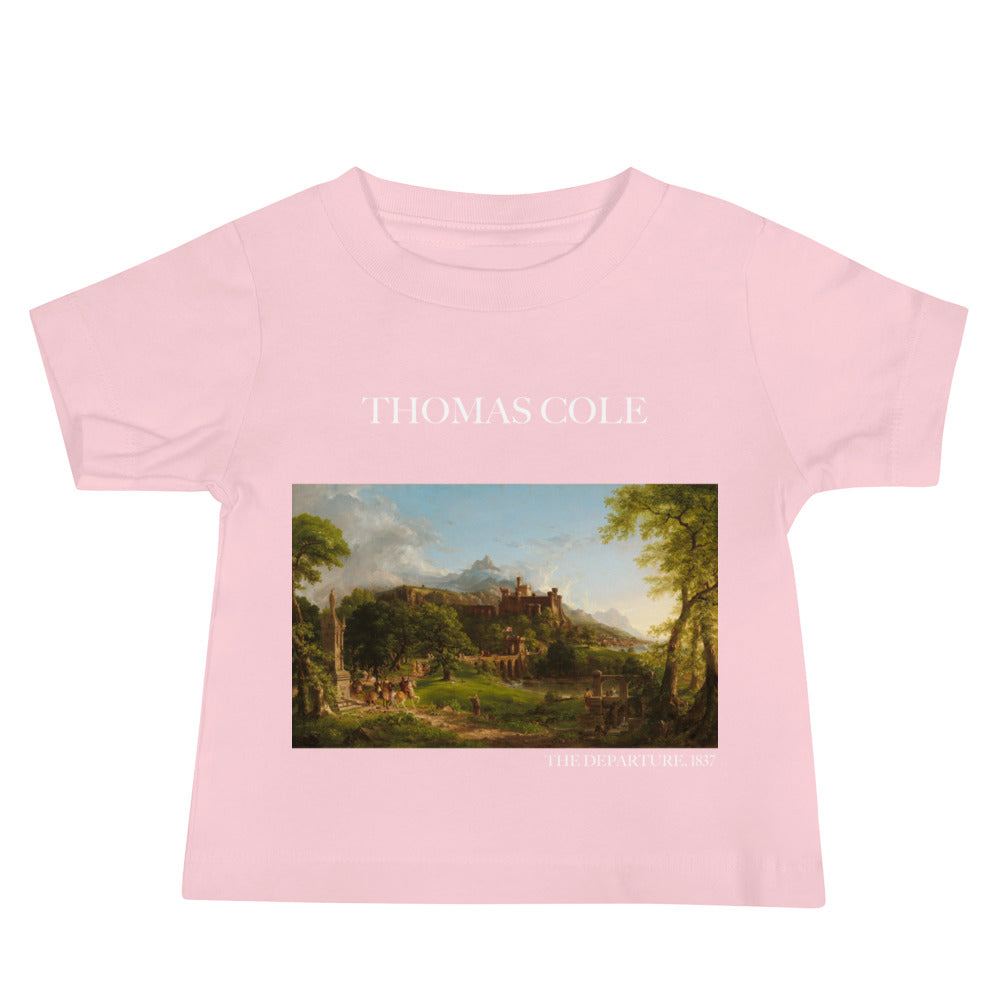 Thomas Cole 'The Departure' Berühmtes Gemälde Baby Staple T-Shirt | Premium Baby Art T-Shirt