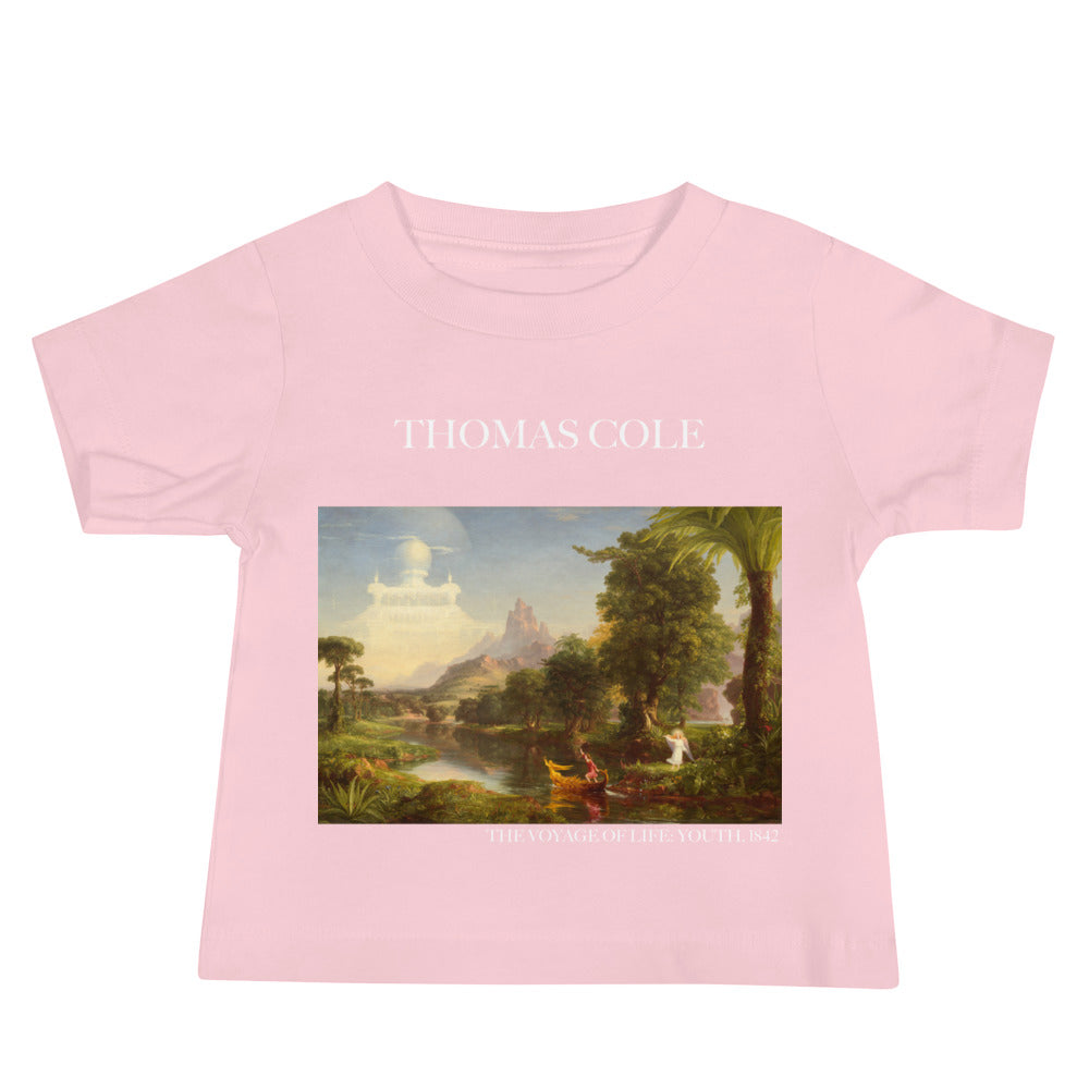 Thomas Cole „Die Reise des Lebens: Jugend“ Berühmtes Gemälde Baby-T-Shirt | Premium Baby Art T-Shirt