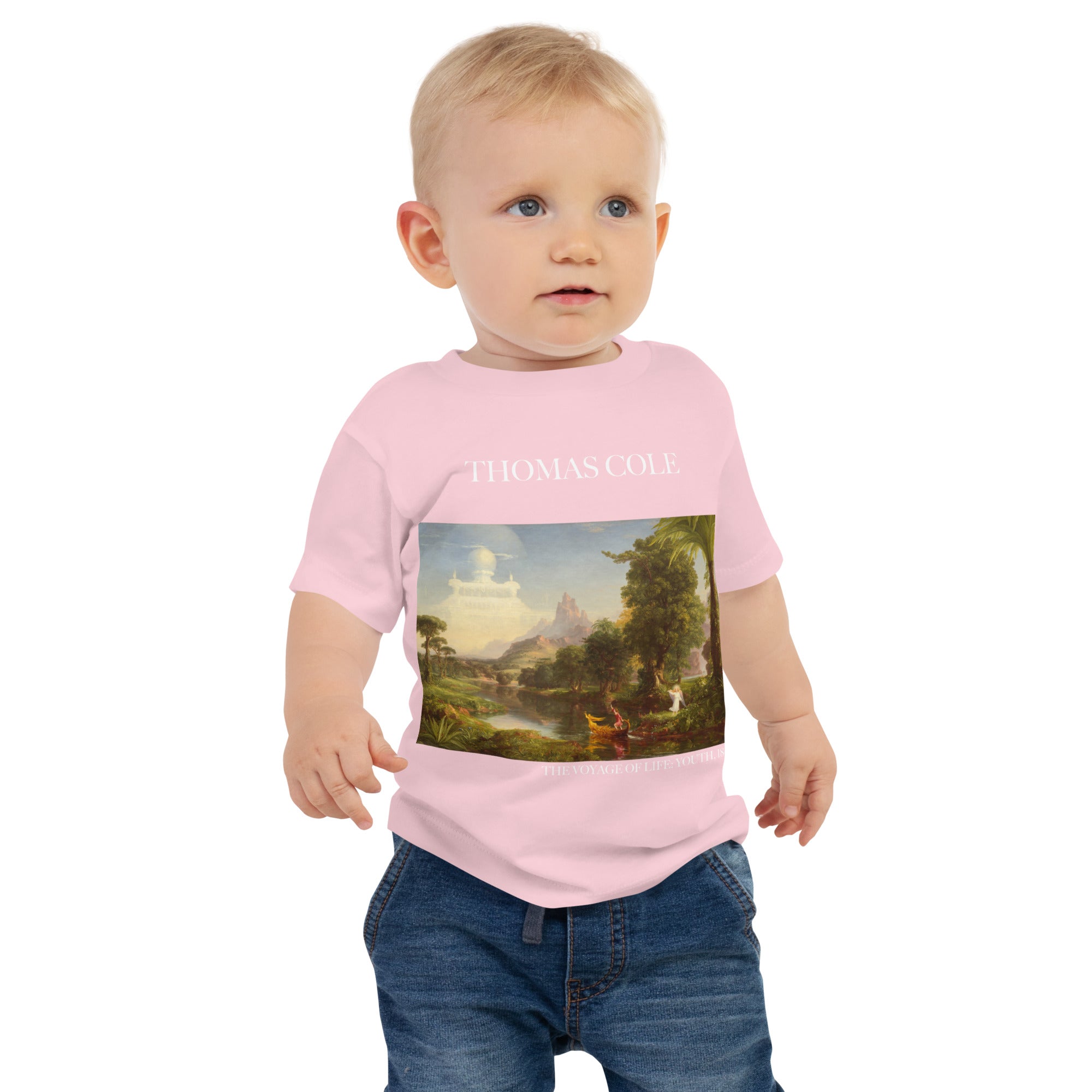 Thomas Cole „Die Reise des Lebens: Jugend“ Berühmtes Gemälde Baby-T-Shirt | Premium Baby Art T-Shirt