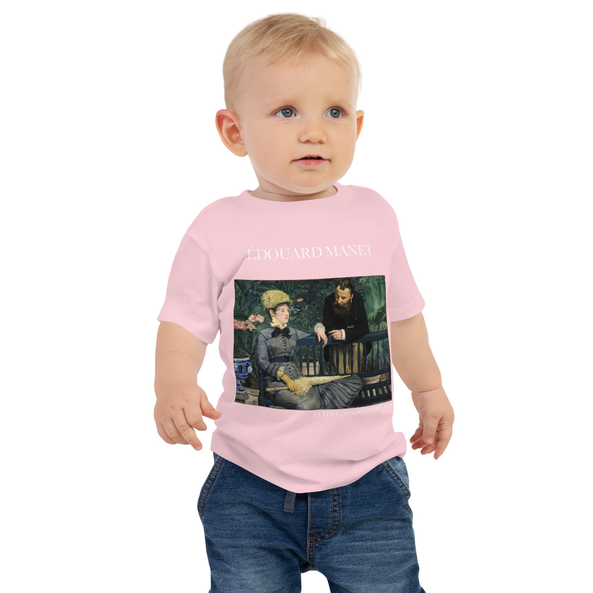 Édouard Manet 'In the Conservatory' Famous Painting Baby Staple T-Shirt | Premium Baby Art Tee