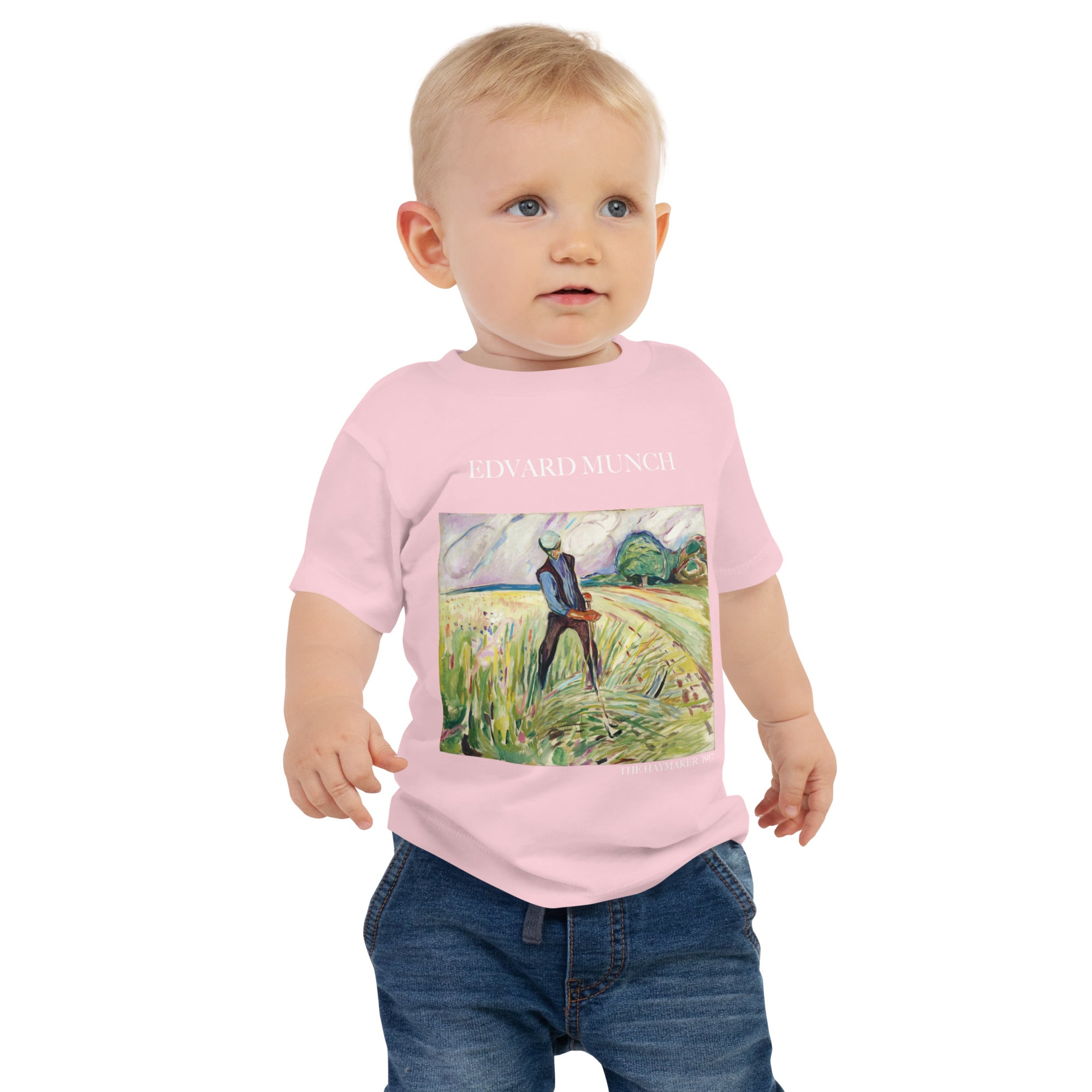 Edvard Munch 'The Haymaker' Famous Painting Baby Staple T-Shirt | Premium Baby Art Tee