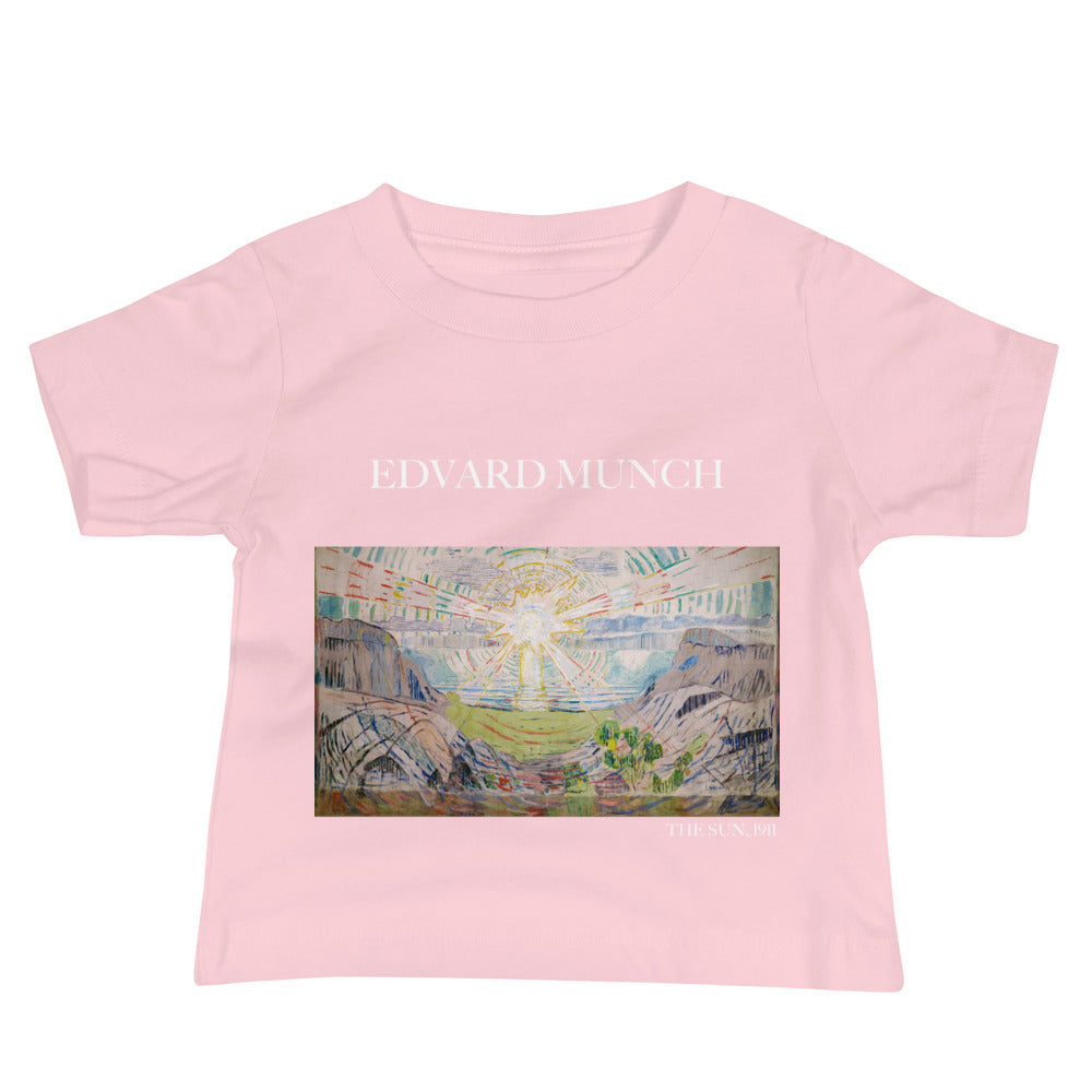 Edvard Munch „Die Sonne“ Berühmtes Gemälde Baby Basic T-Shirt | Premium Baby Art T-Shirt