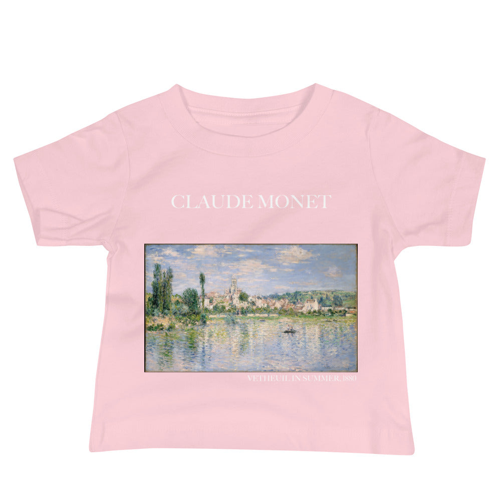 Claude Monet 'Vetheuil in Summer' Famous Painting Baby Staple T-Shirt | Premium Baby Art Tee