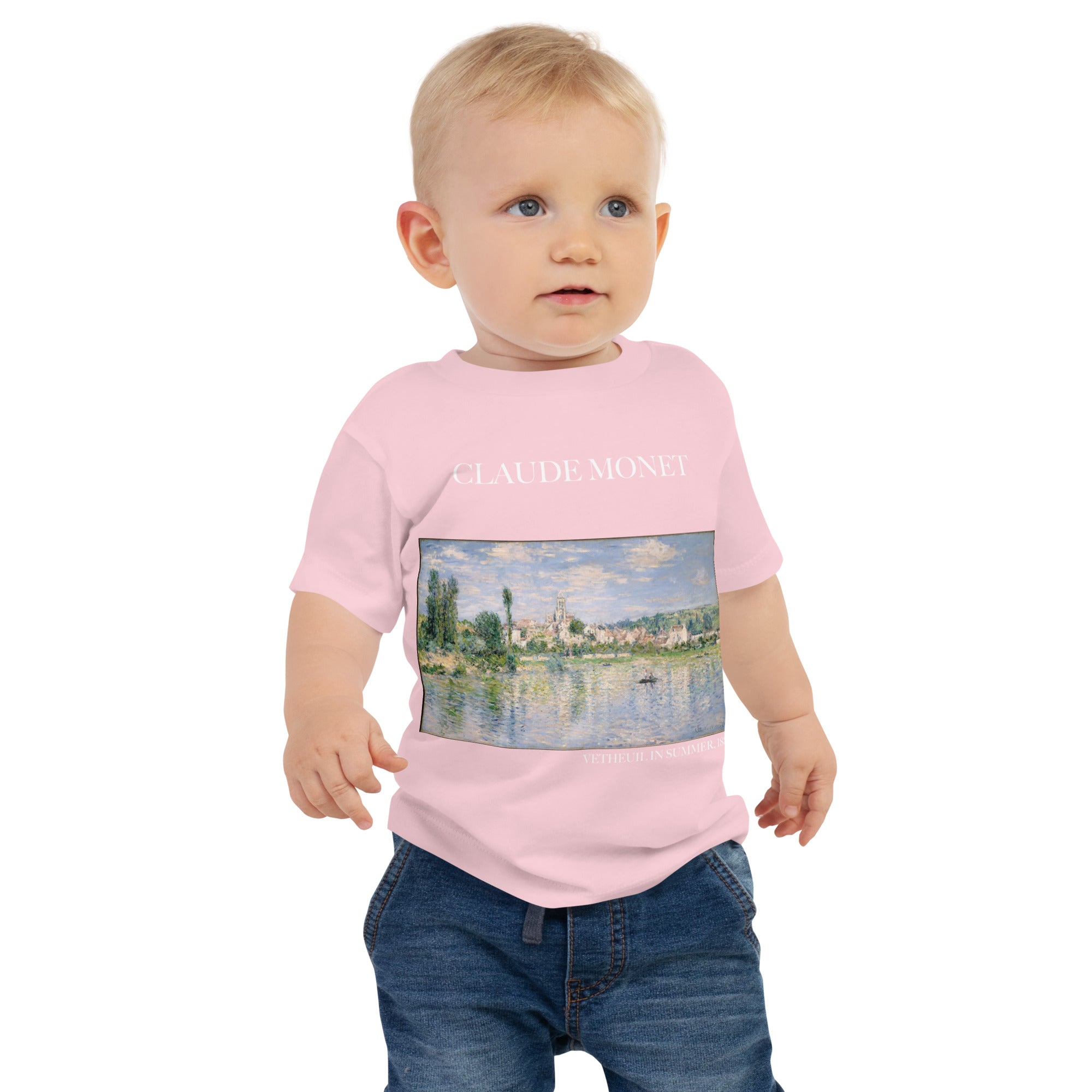 Claude Monet 'Vetheuil in Summer' Famous Painting Baby Staple T-Shirt | Premium Baby Art Tee