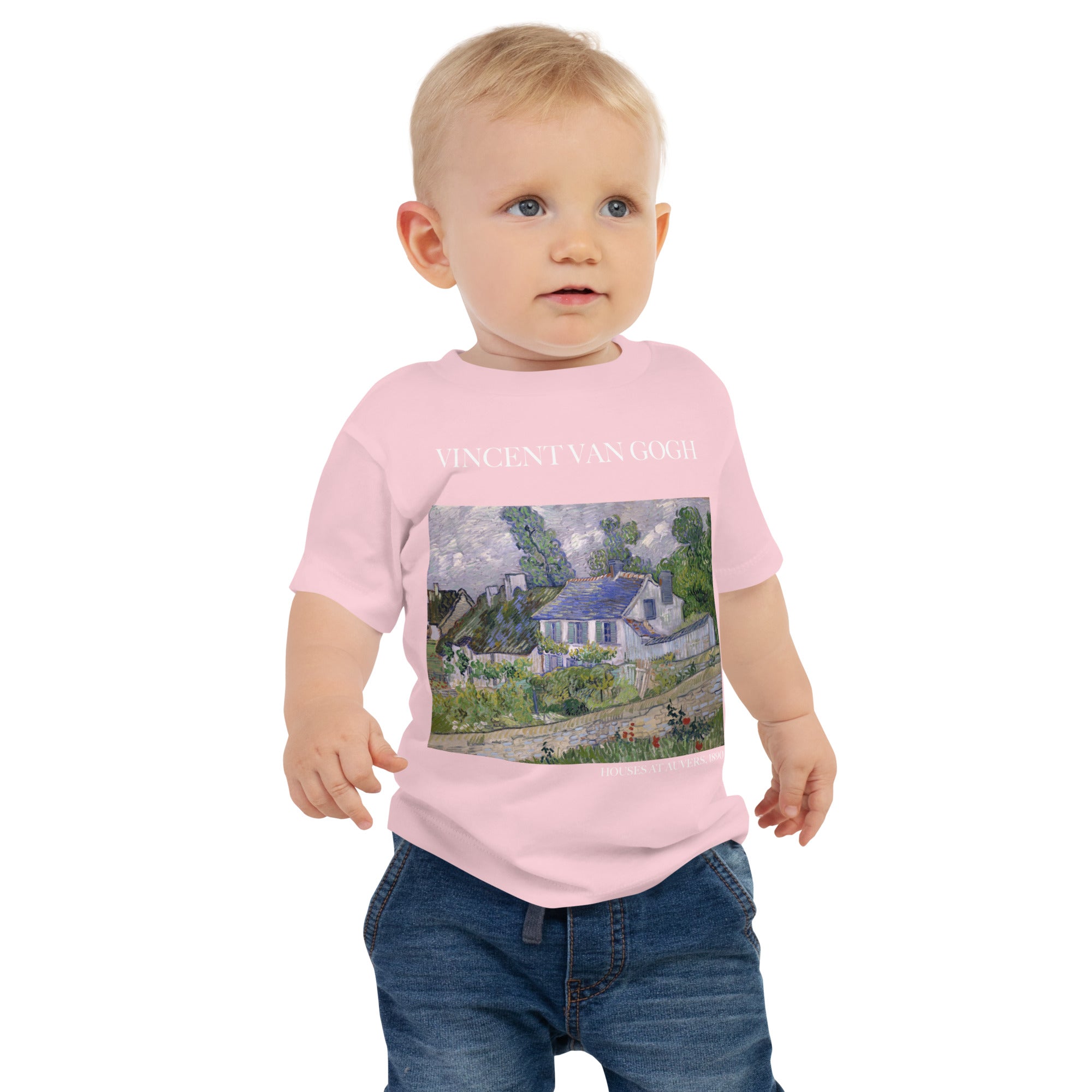 Vincent van Gogh 'Houses at Auvers' Famous Painting Baby Staple T-Shirt | Premium Baby Art Tee