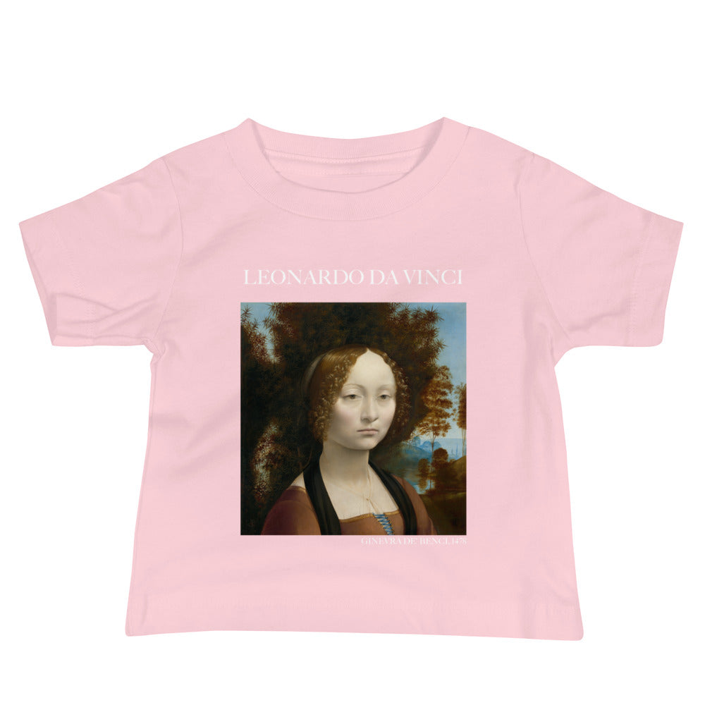 Leonardo da Vinci 'Ginevra de' Benci' Famous Painting Baby Staple T-Shirt | Premium Baby Art Tee