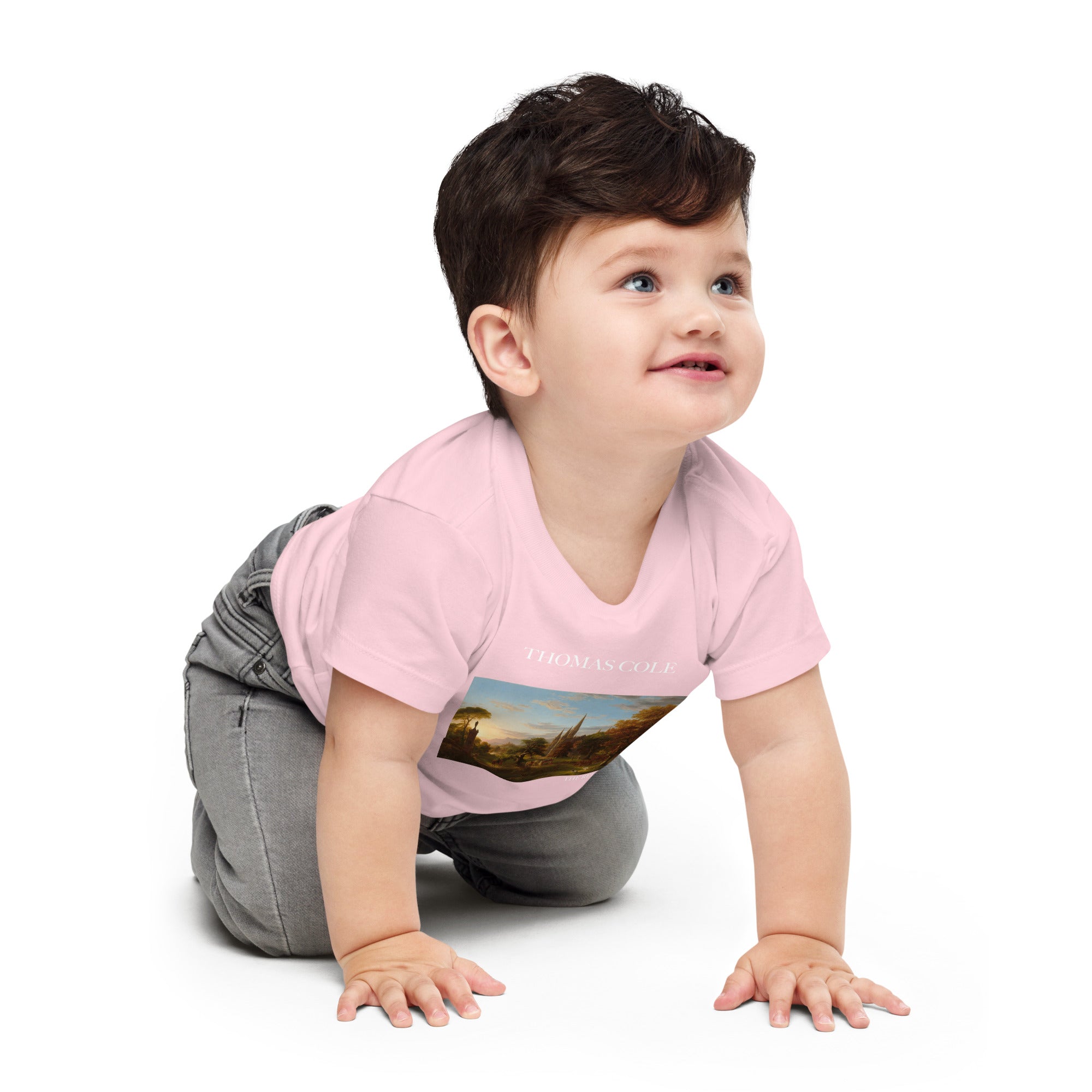 Thomas Cole 'The Return' Famous Painting Baby Staple T-Shirt | Premium Baby Art Tee