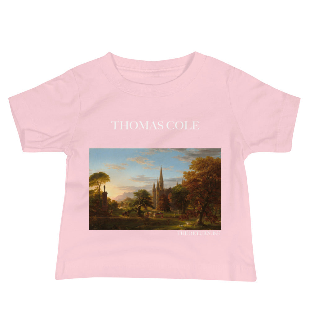 Thomas Cole „Die Rückkehr“ Berühmtes Gemälde Baby Grundausstattung T-Shirt | Premium Baby Art T-Shirt