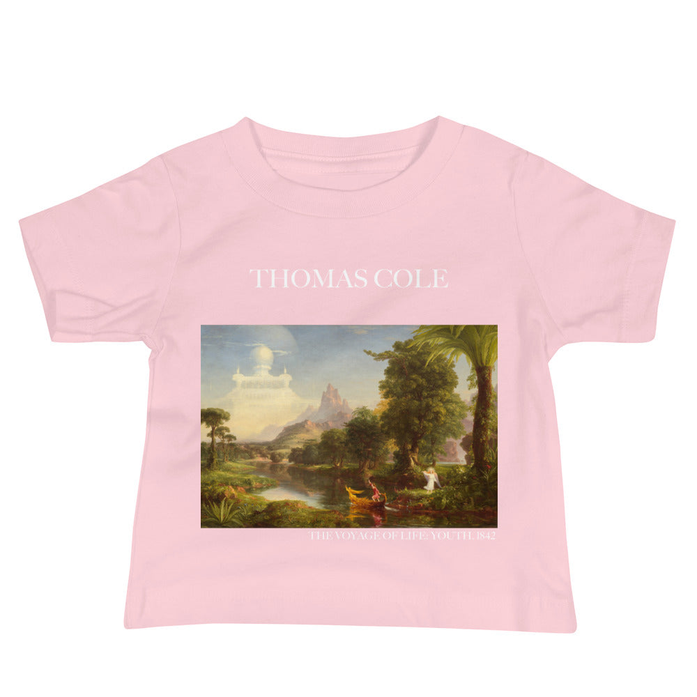 Thomas Cole „Die Reise des Lebens: Jugend“ Berühmtes Gemälde Baby-T-Shirt | Premium Baby Art T-Shirt