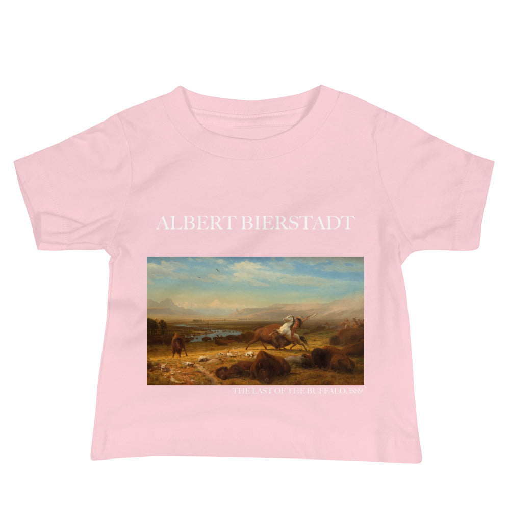Albert Bierstadt „Der letzte Büffel“ Berühmtes Gemälde Baby-T-Shirt | Premium Baby Art T-Shirt