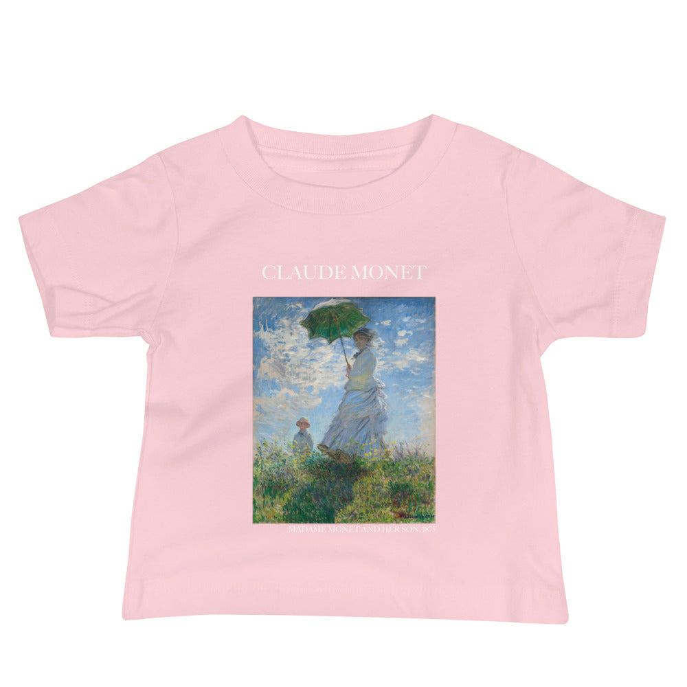 Claude Monet 'Madame Monet and Her Son' Famous Painting Baby Staple T-Shirt | Premium Baby Art Tee