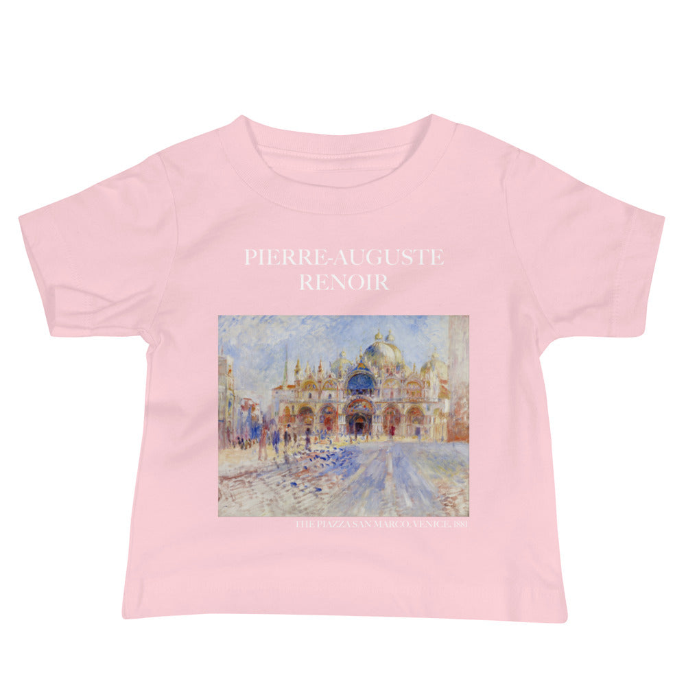 Pierre-Auguste Renoir 'The Piazza San Marco, Venice' Famous Painting Baby Staple T-Shirt | Premium Baby Art Tee
