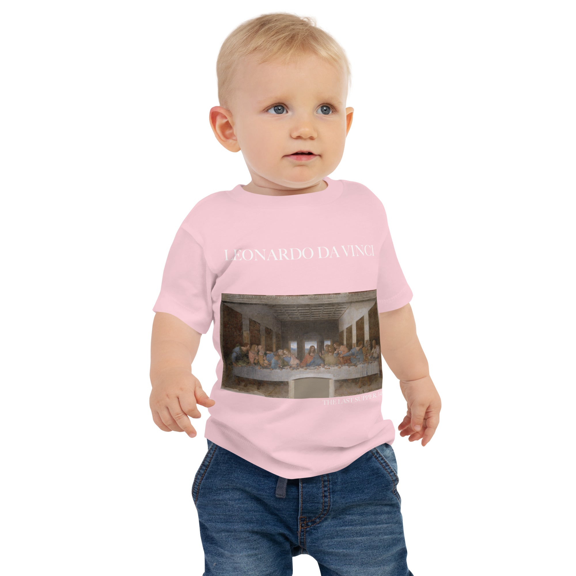 Leonardo da Vinci „Das letzte Abendmahl“ Berühmtes Gemälde Baby-T-Shirt | Premium Baby Art T-Shirt