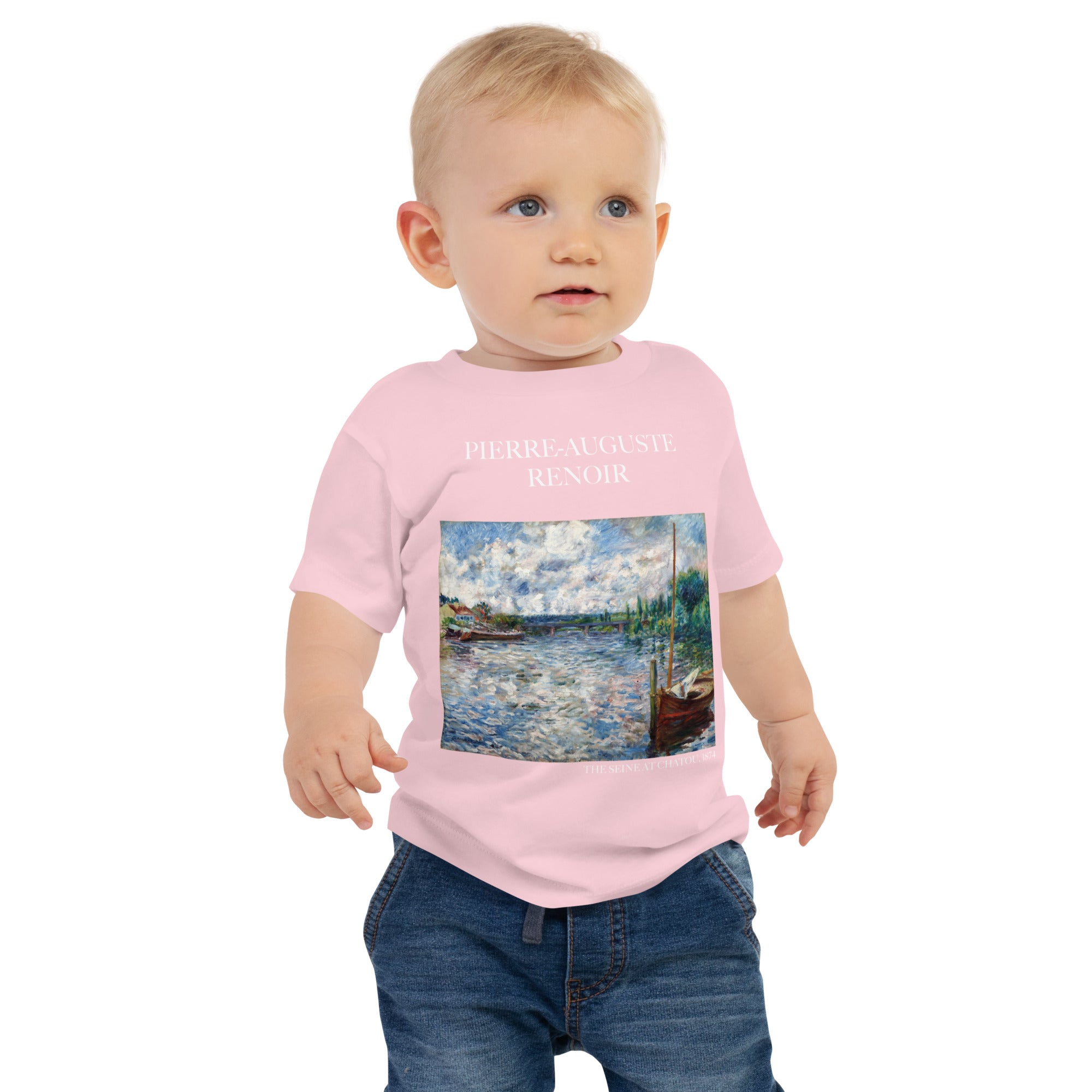 Pierre-Auguste Renoir 'The Seine at Chatou' Famous Painting Baby Staple T-Shirt | Premium Baby Art Tee