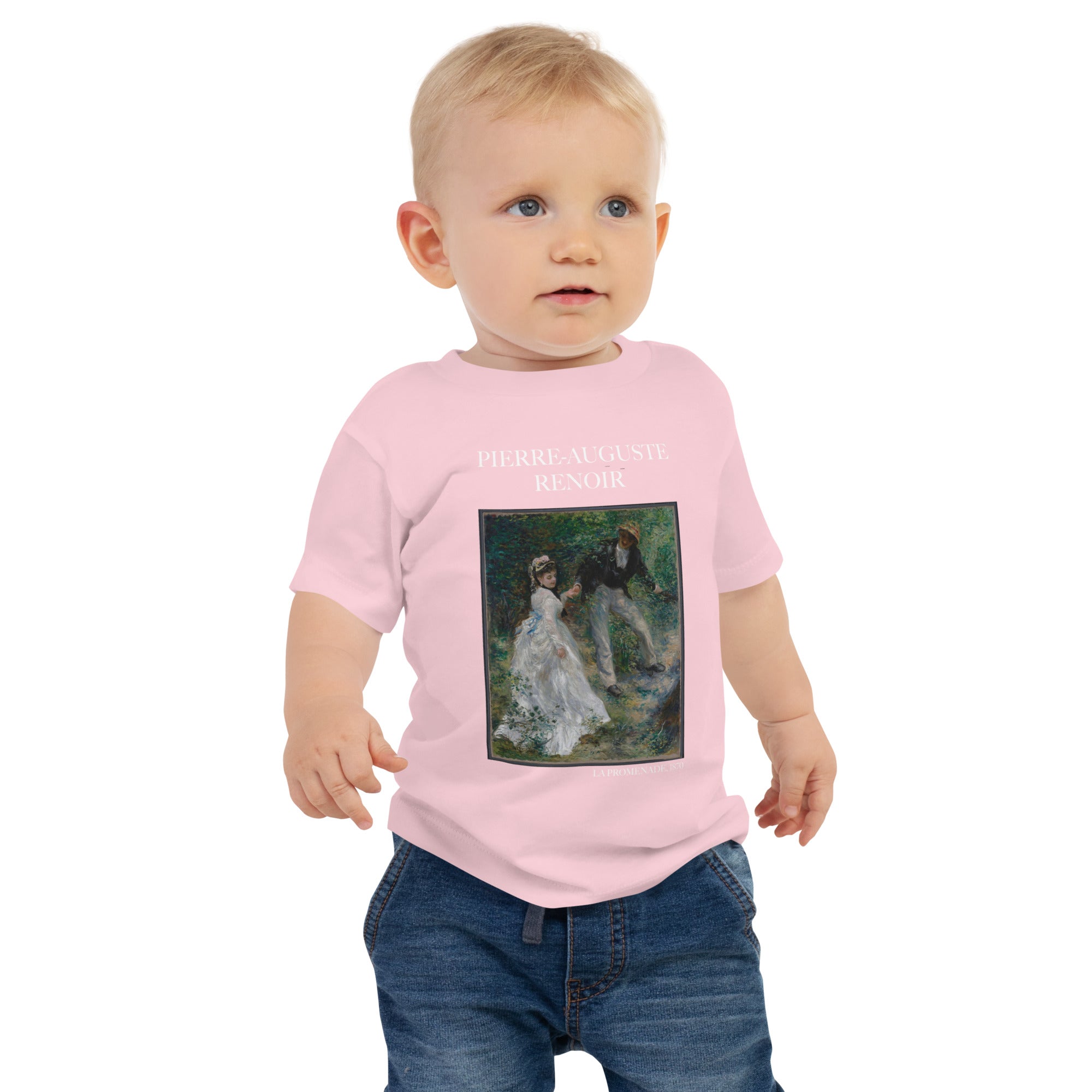 Pierre-Auguste Renoir 'La Promenade' Famous Painting Baby Staple T-Shirt | Premium Baby Art Tee