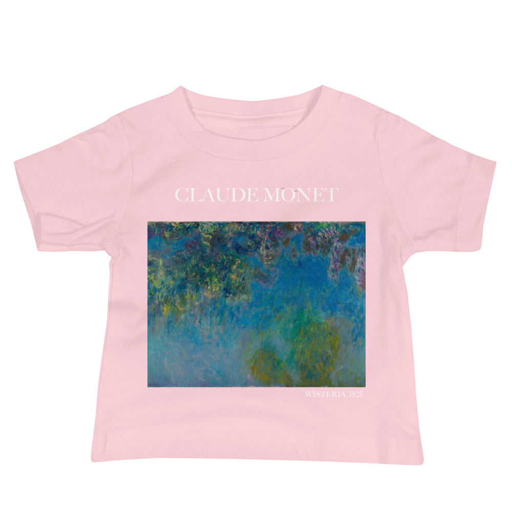 Claude Monet 'Wisteria' Famous Painting Baby Staple T-Shirt | Premium Baby Art Tee