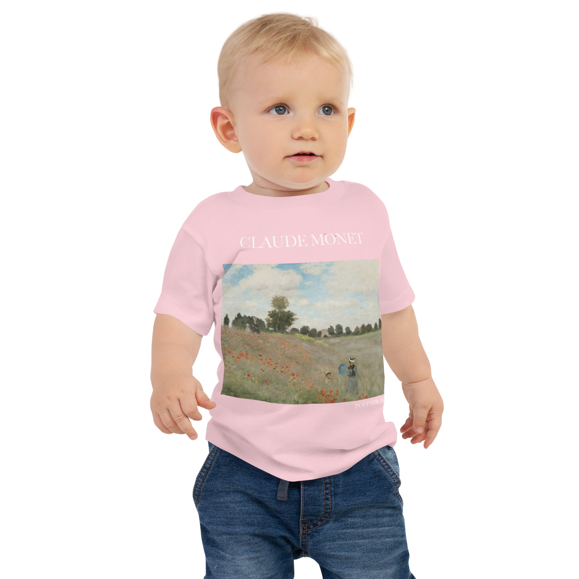 Claude Monet 'Poppies' Famous Painting Baby Staple T-Shirt | Premium Baby Art Tee