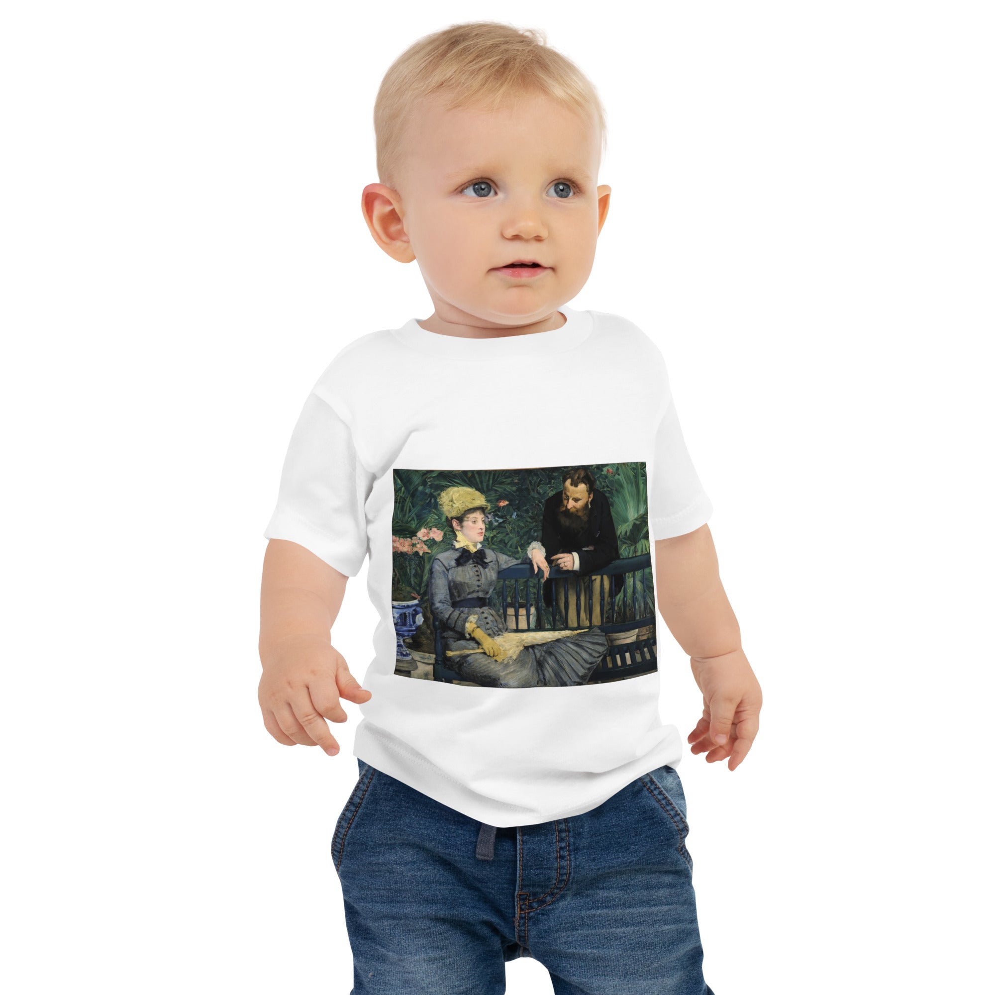 Édouard Manet „Im Wintergarten“, berühmtes Gemälde, Baby-T-Shirt, Premium-Kunst-T-Shirt für Babys 