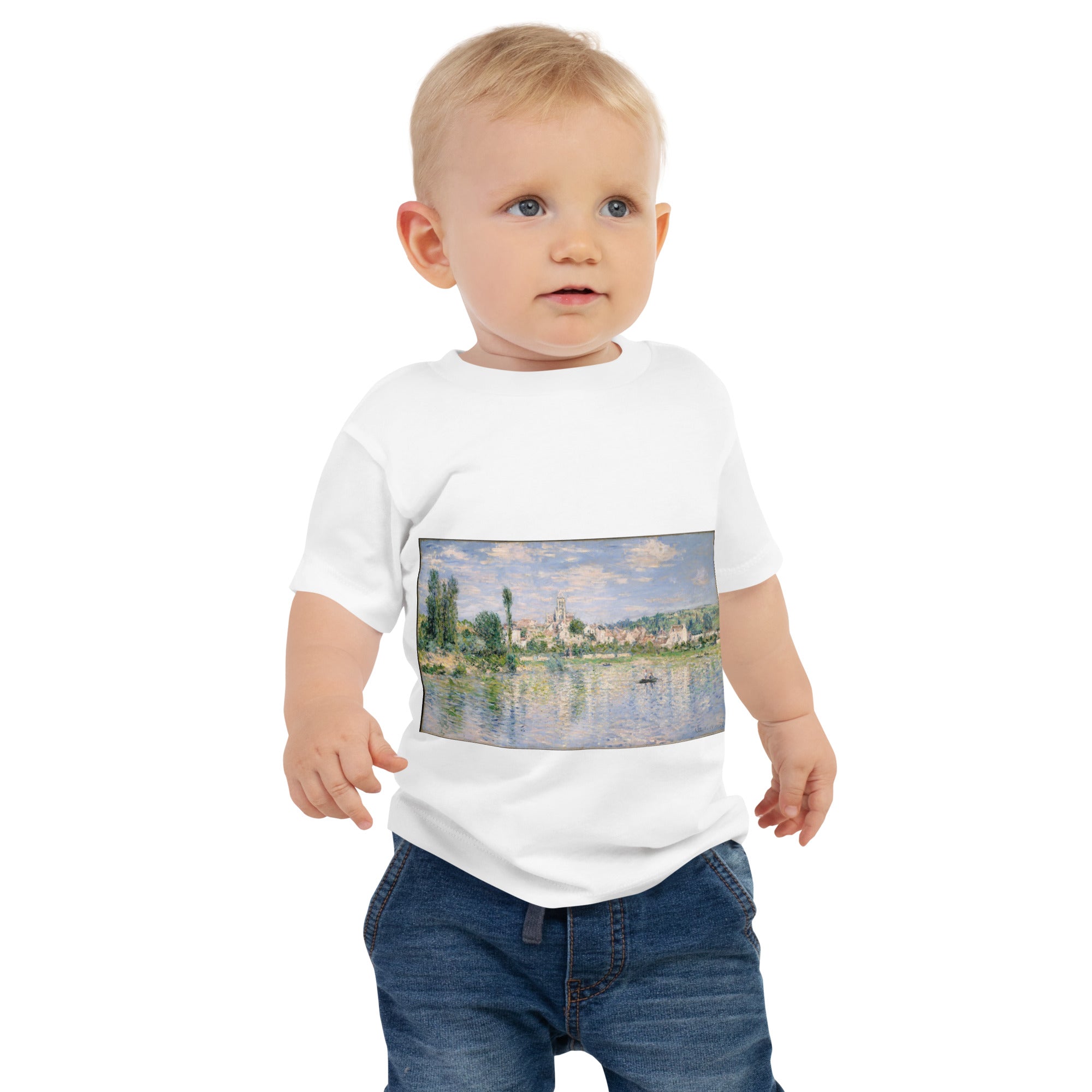 Claude Monet 'Vetheuil in Summer' Famous Painting Baby Staple T-Shirt | Premium Baby Art Tee