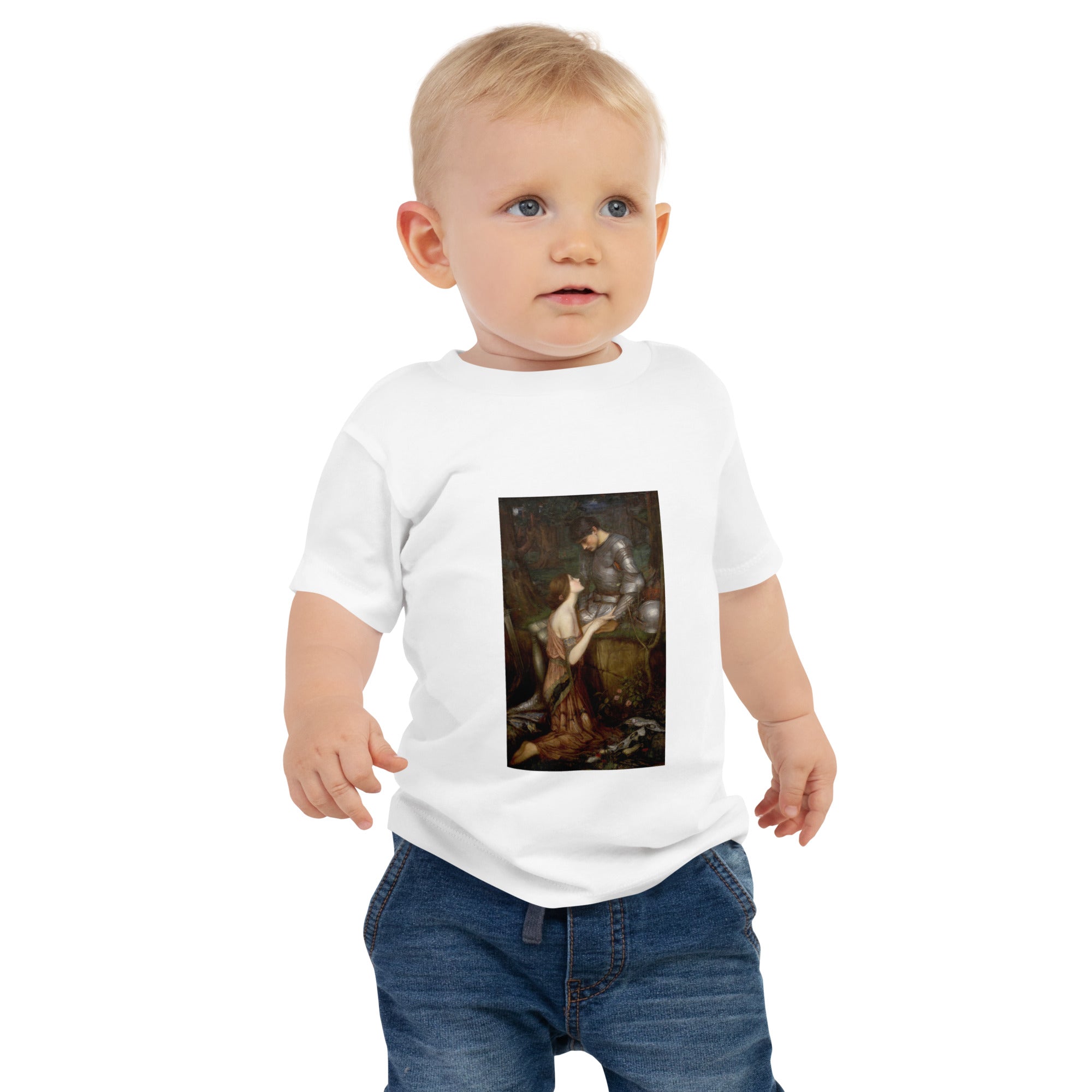 John William Waterhouse 'Lamia' Famous Painting Baby Staple T-Shirt | Premium Baby Art Tee