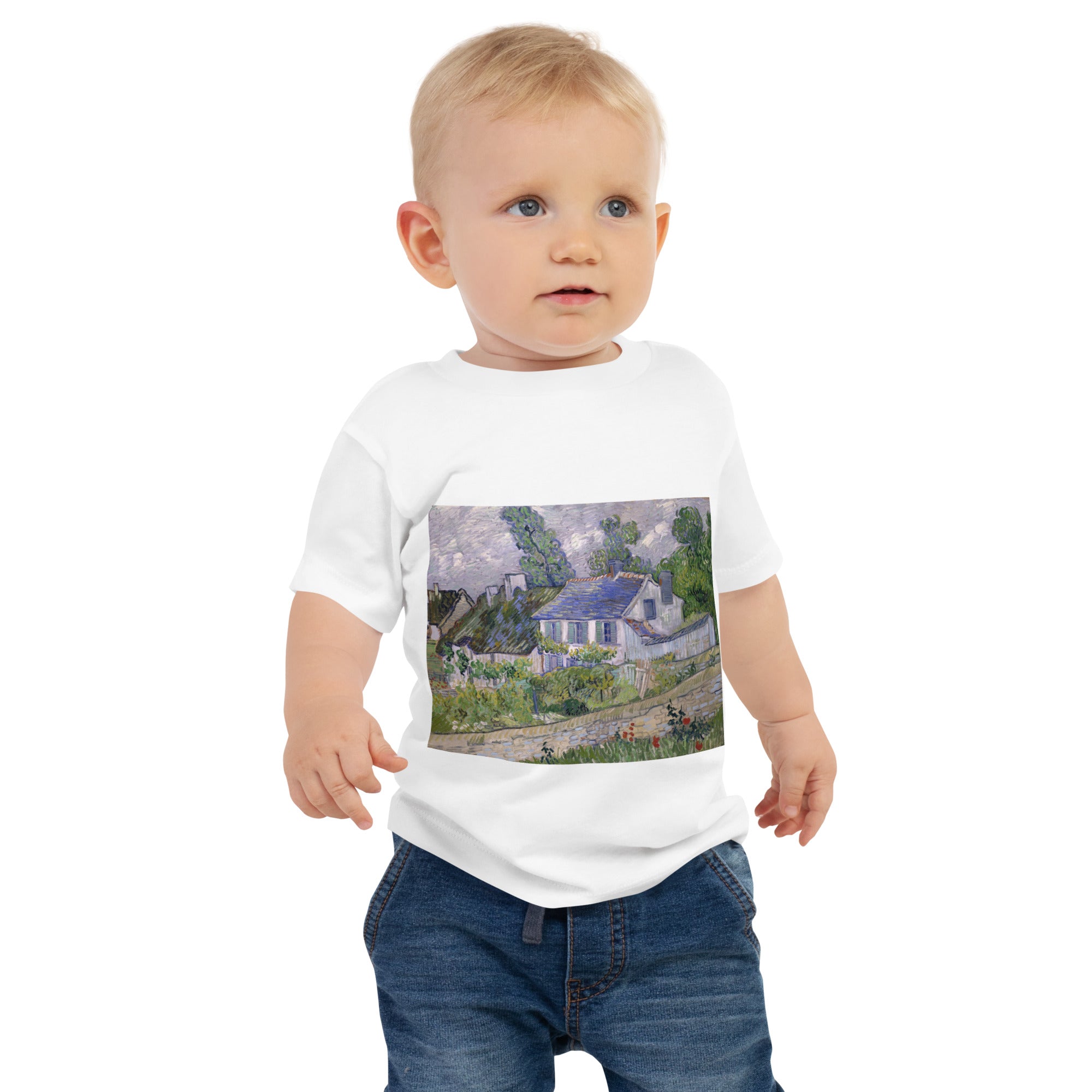 Vincent van Gogh „Häuser bei Auvers“, berühmtes Gemälde, Baby-T-Shirt, Premium-Kunst-T-Shirt für Babys