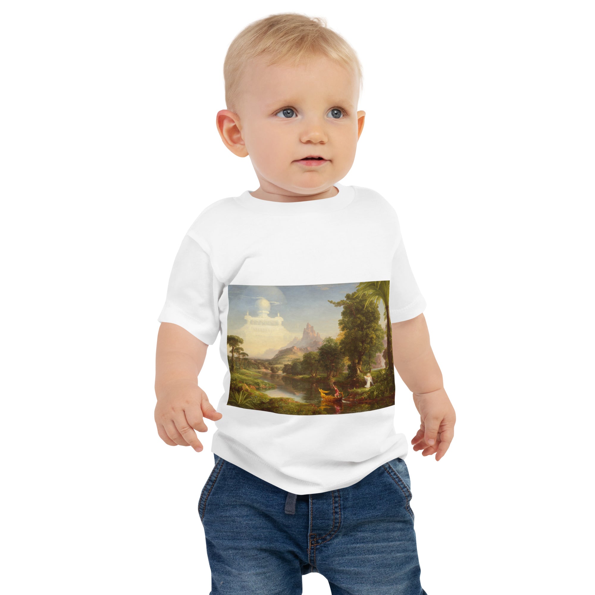 Thomas Cole 'The Voyage of Life: Youth' Famous Painting Baby Staple T-Shirt | Premium Baby Art Tee