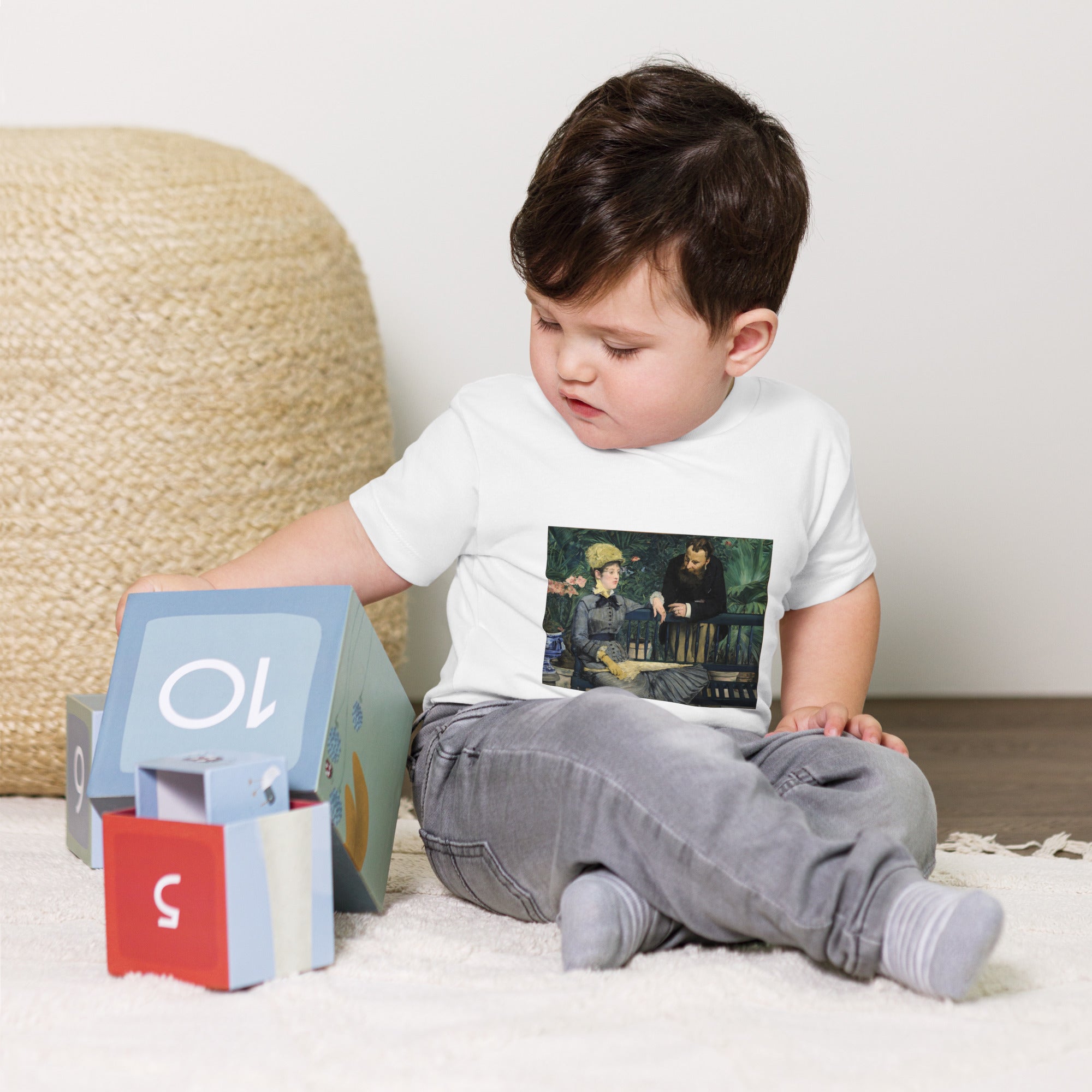 Édouard Manet 'In the Conservatory' Famous Painting Baby Staple T-Shirt | Premium Baby Art Tee