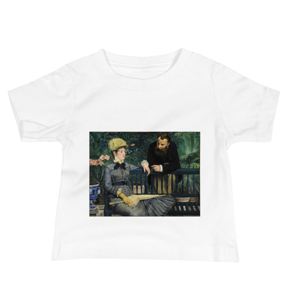 Édouard Manet „Im Wintergarten“, berühmtes Gemälde, Baby-T-Shirt, Premium-Kunst-T-Shirt für Babys