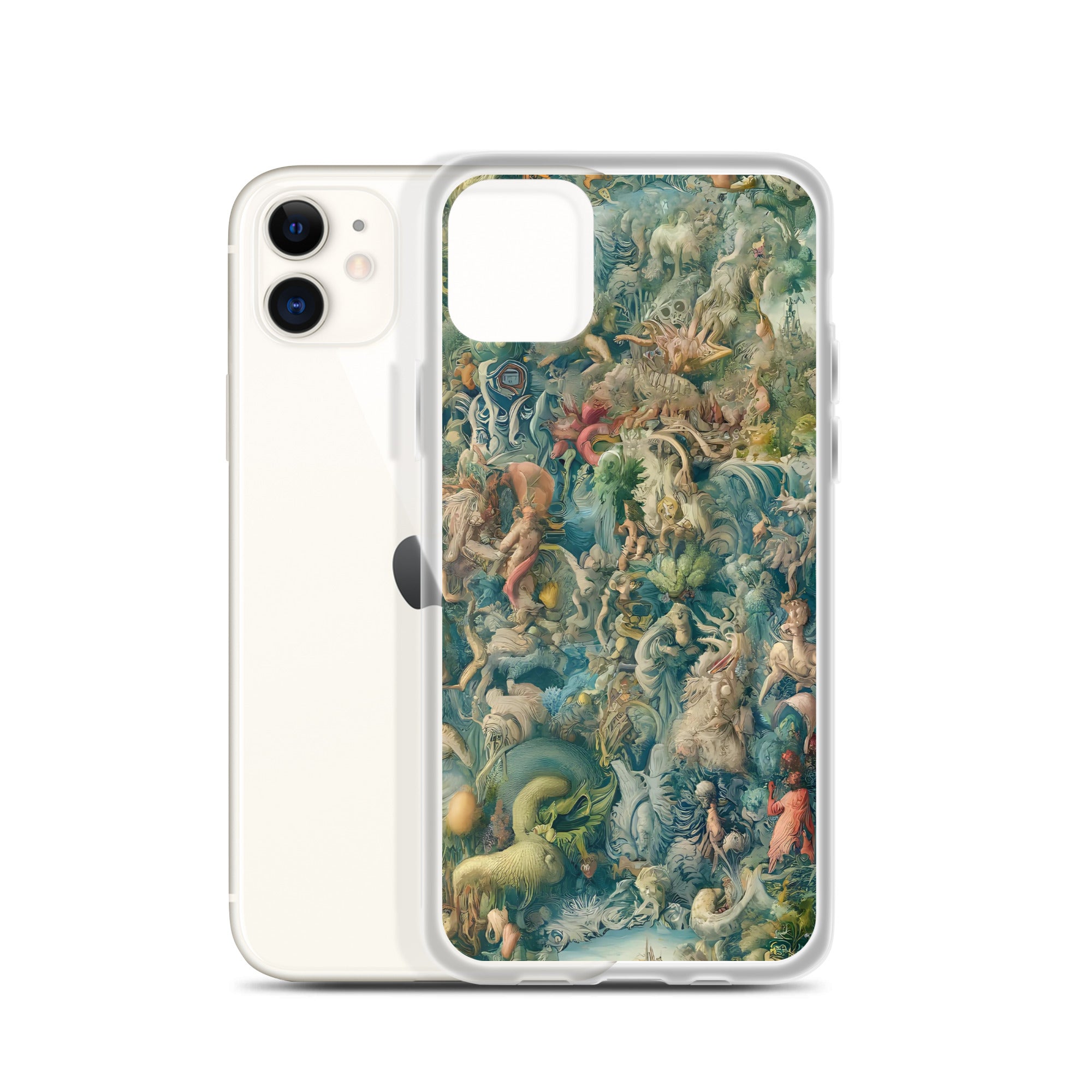 Hieronymus Bosch „Der Garten der Lüste“, berühmtes Gemälde, iPhone®-Hülle | Transparente Kunsthülle für iPhone®