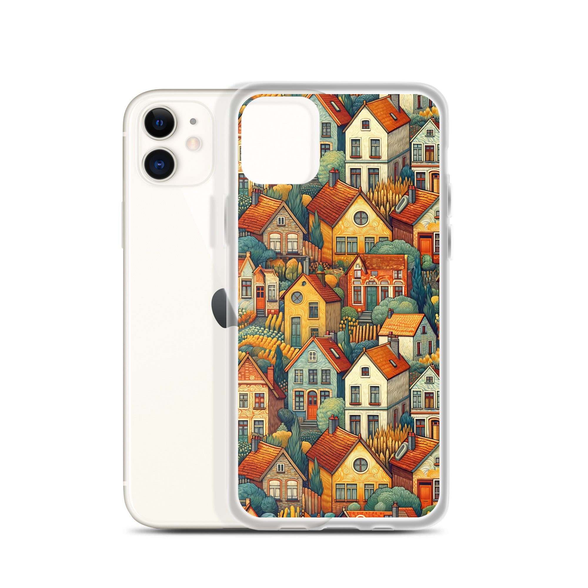 Famous Painting iPhone® Case | Clear Art Case for iPhone® Vincent van Gogh 'Houses at Auvers'