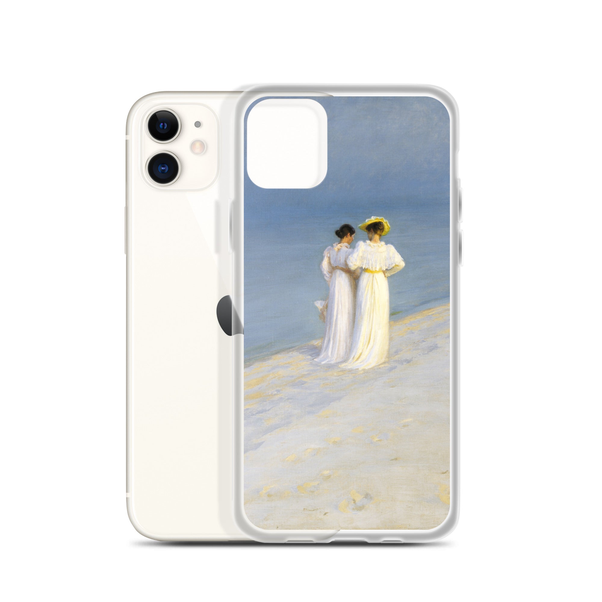 P.S. Krøyer 'Summer Evening on Skagen's Southern Beach' Famous Painting iPhone® Case | Clear Art Case for iPhone®