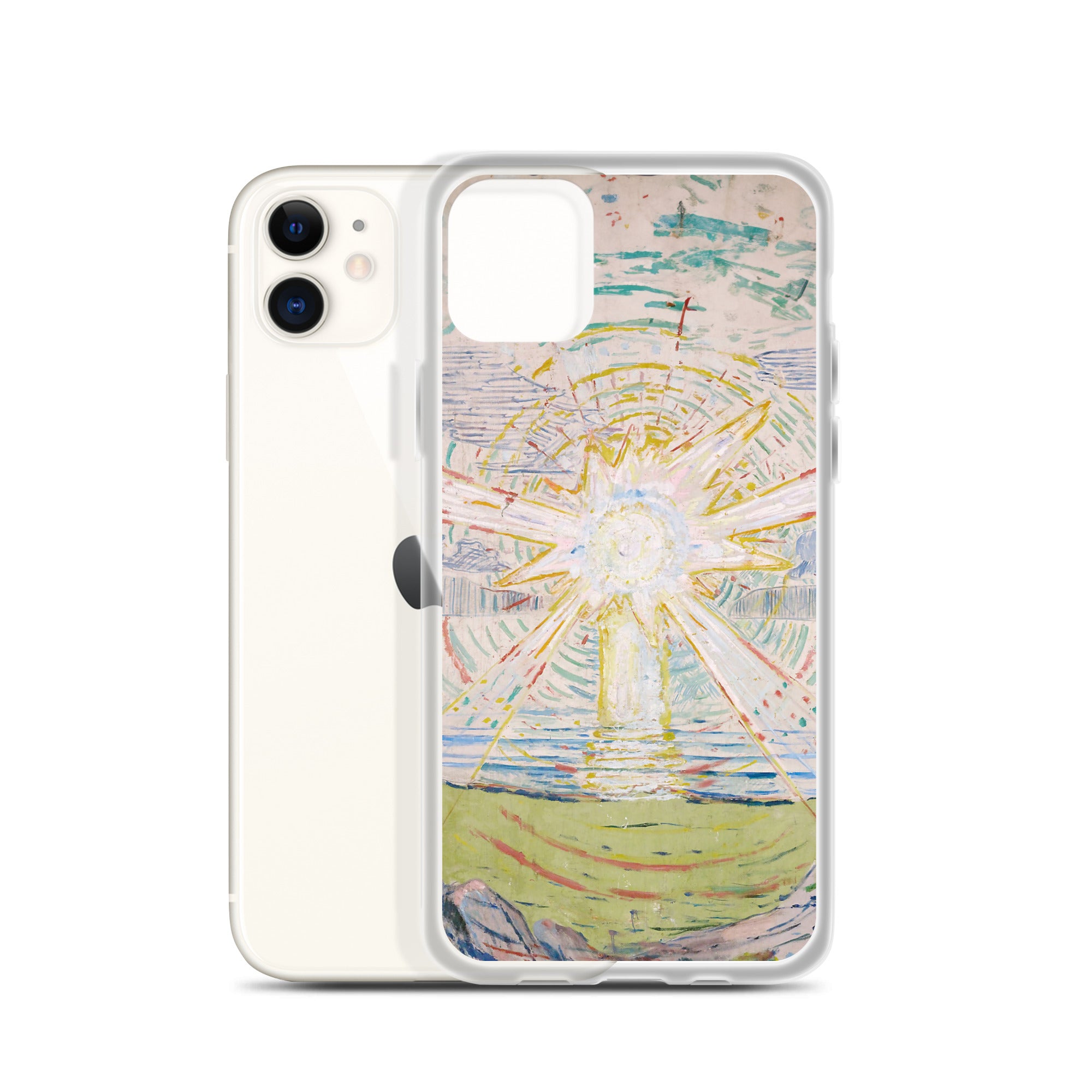 Edvard Munch „Die Sonne“, berühmtes Gemälde, iPhone®-Hülle | Transparente Kunsthülle für iPhone®