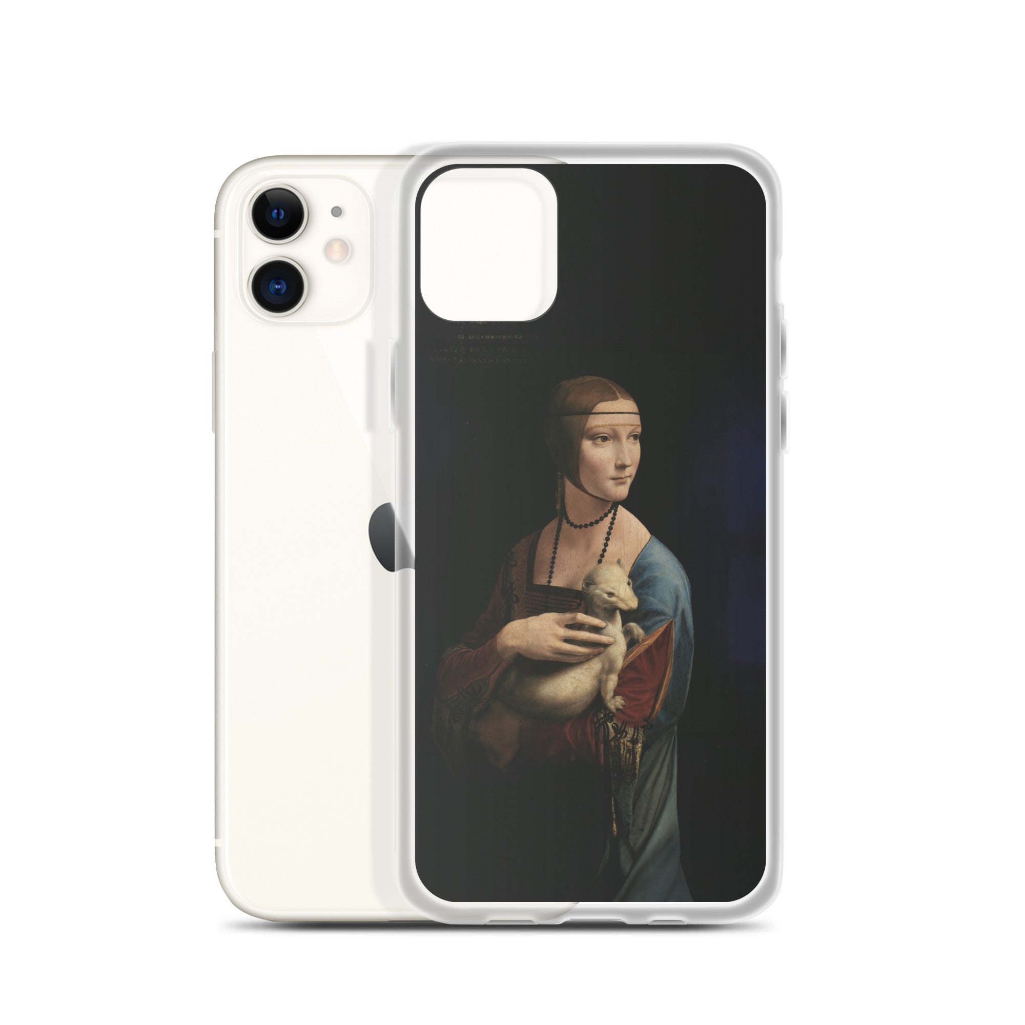 Leonardo da Vinci „Dame mit dem Hermelin“, berühmtes Gemälde, iPhone®-Hülle | Transparente Kunsthülle für iPhone®