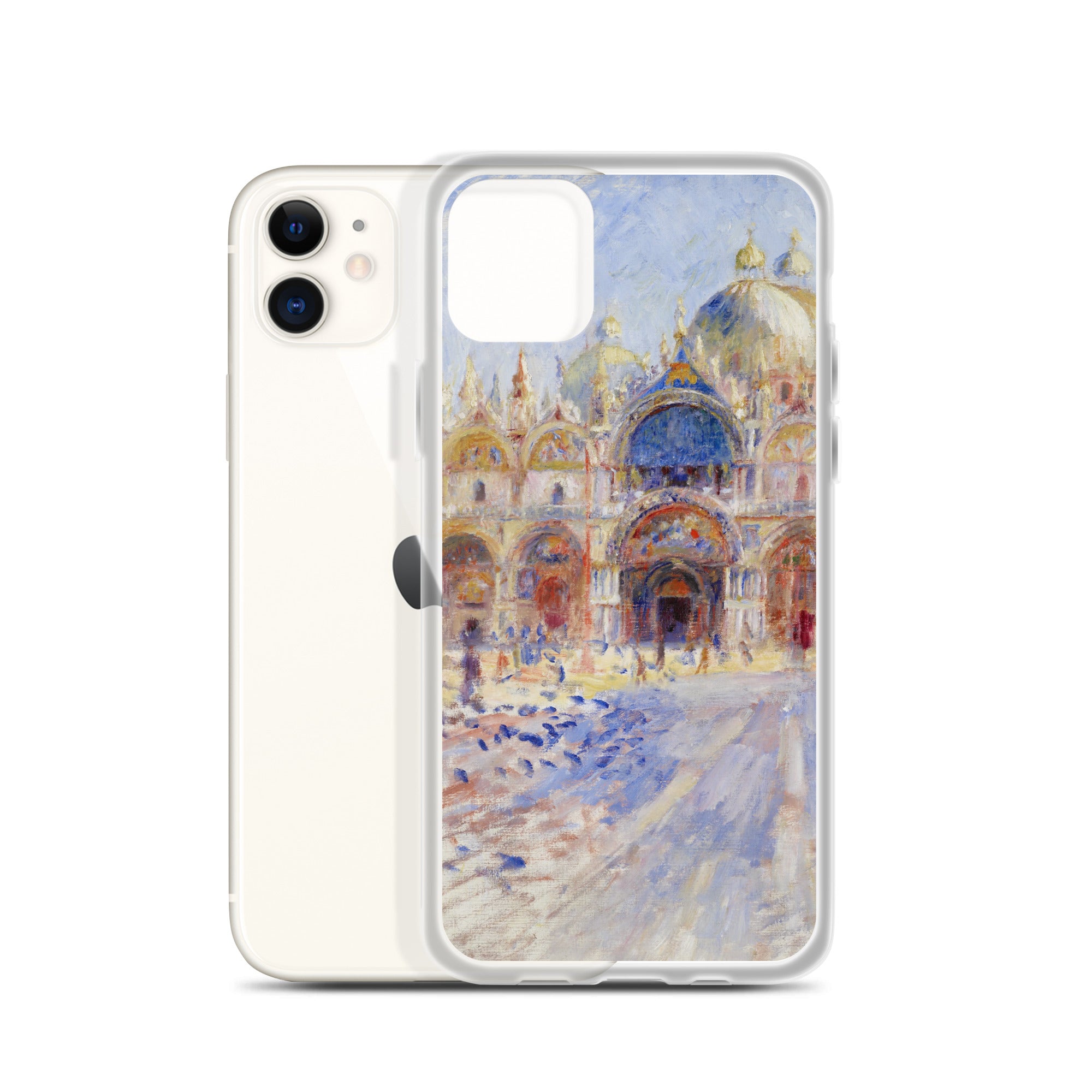 Pierre-Auguste Renoir 'The Piazza San Marco, Venice' Famous Painting iPhone® Case | Clear Art Case for iPhone®