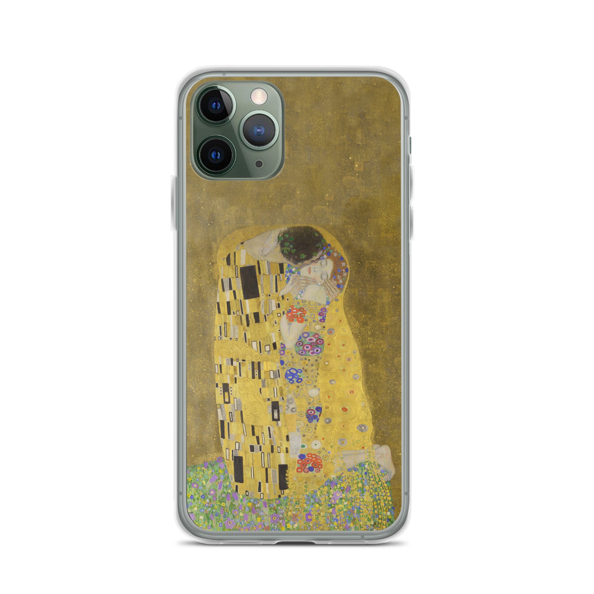 Gustav Klimt „Der Kuss“ Berühmtes Gemälde iPhone® Hülle | Transparente Kunsthülle für iPhone®