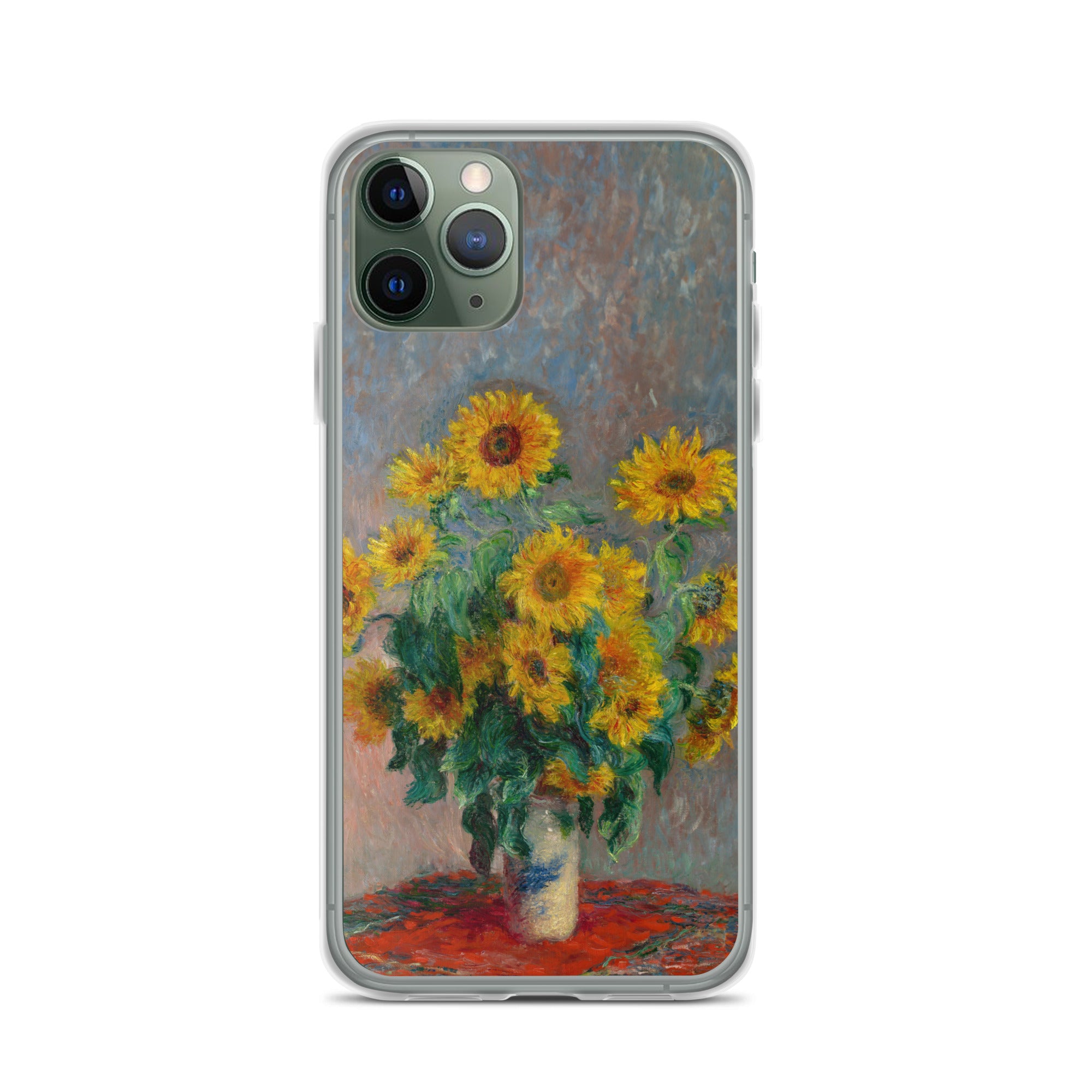 Claude Monet „Sonnenblumenstrauß“, berühmtes Gemälde, iPhone®-Hülle | Transparente Kunsthülle für iPhone®