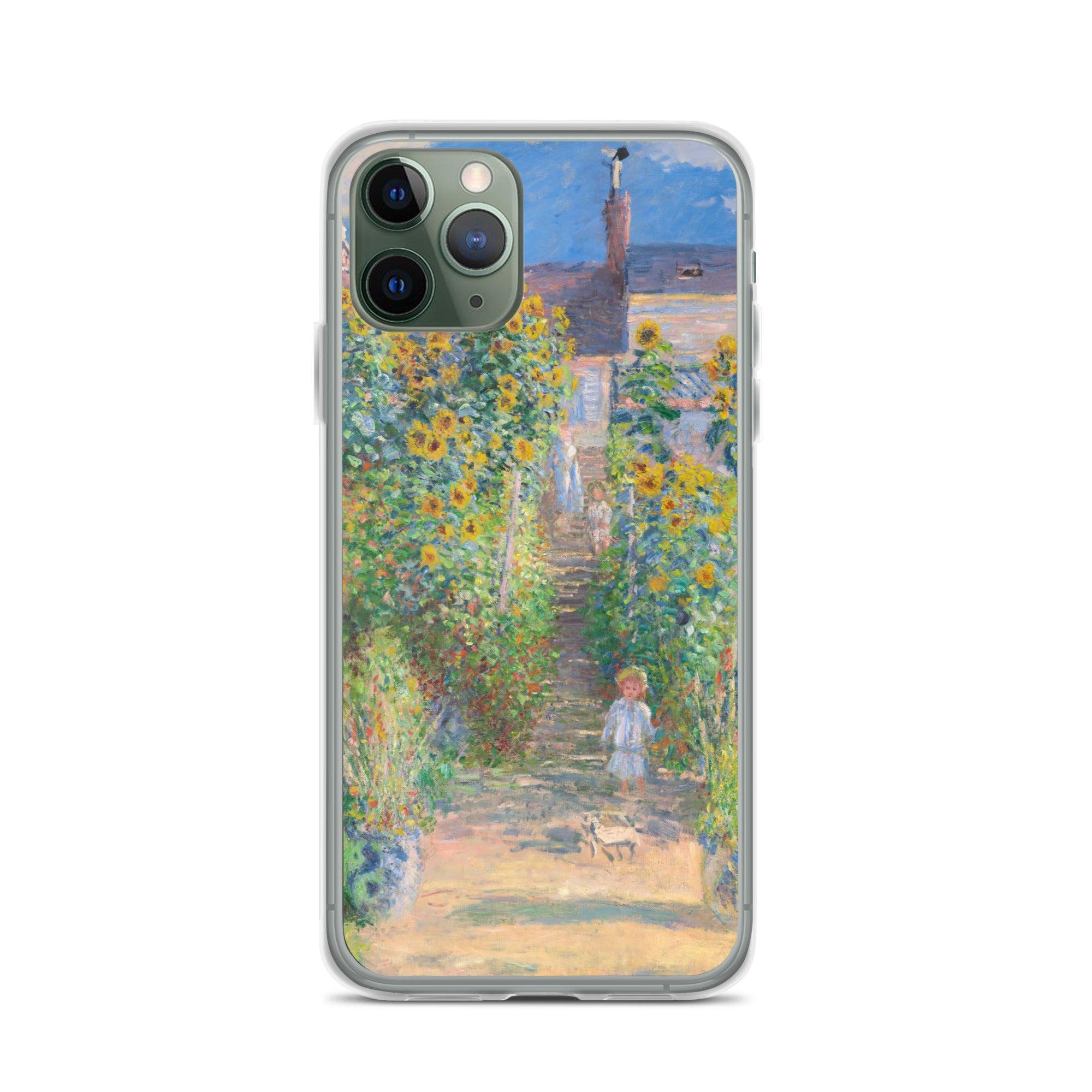 Claude Monet „Der Garten des Künstlers in Vétheuil“, berühmtes Gemälde, iPhone®-Hülle | Transparente Kunsthülle für iPhone® 